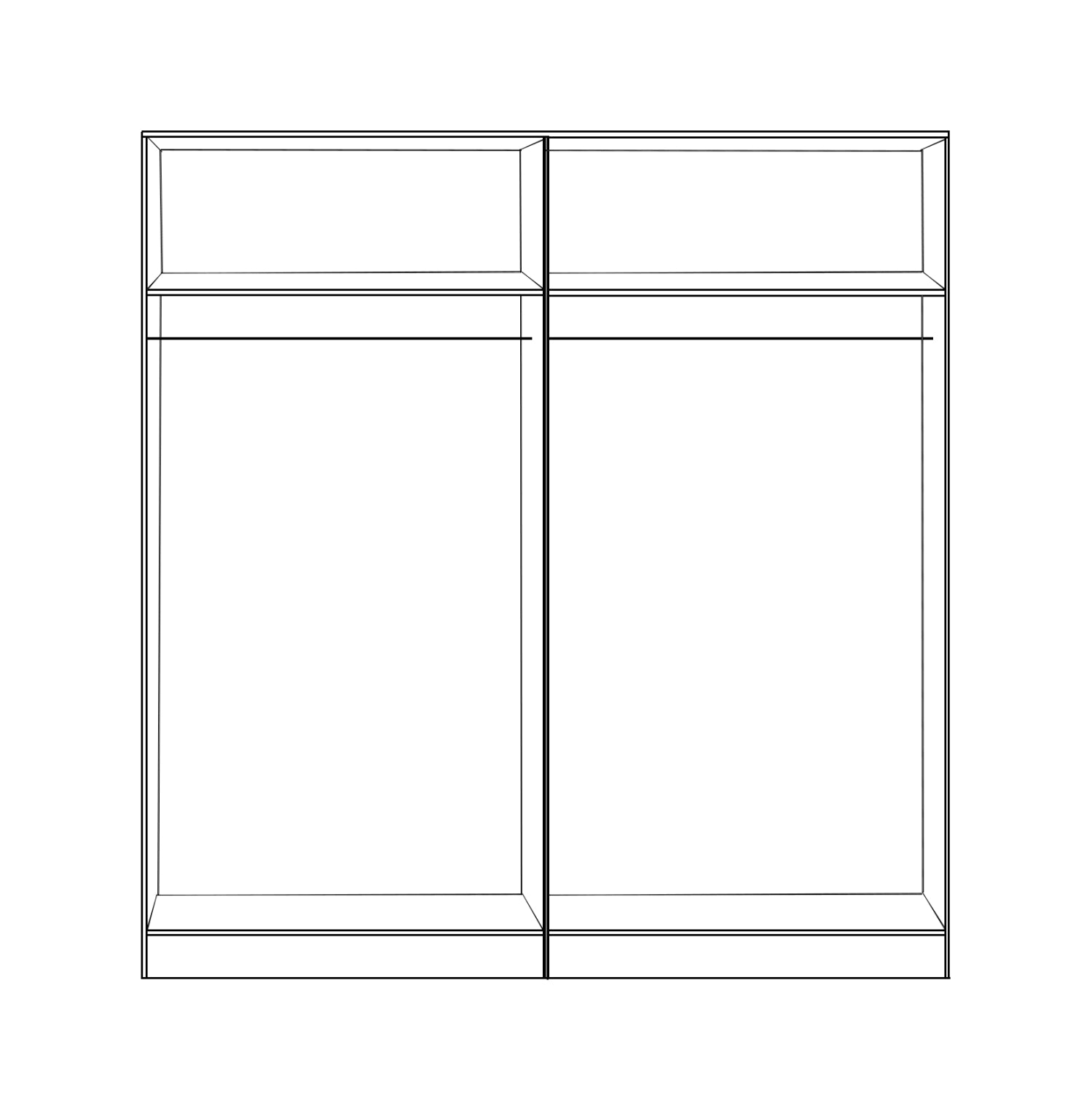 Комплект от 2 бр гардероби цвят зебрано  160X42X181см  КГ11350.01