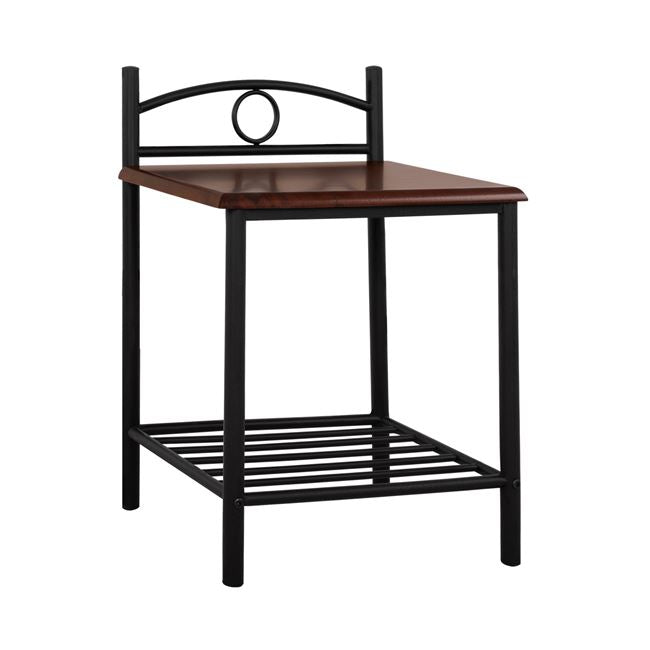 Нощно шкафче REVEN орех-черен цвят  45x35x48-61 см