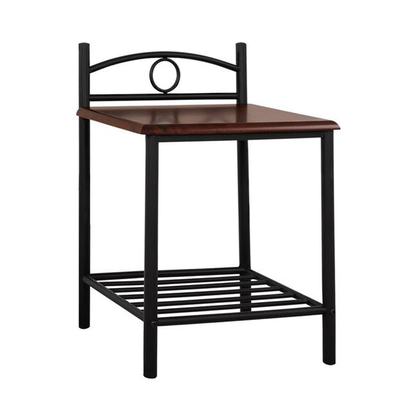 Нощно шкафче REVEN орех-черен цвят  45x35x48-61 см