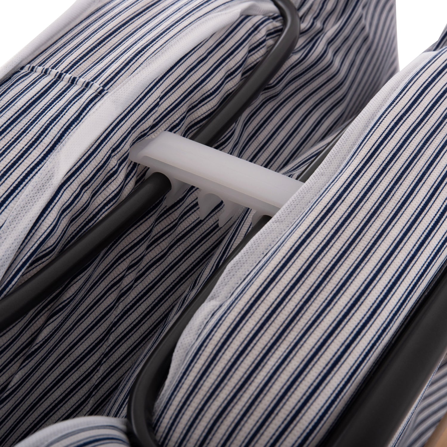 Италианско легло NOBLE с колелца и матрак 9см синьо-бяло 80x182x37.5cm.