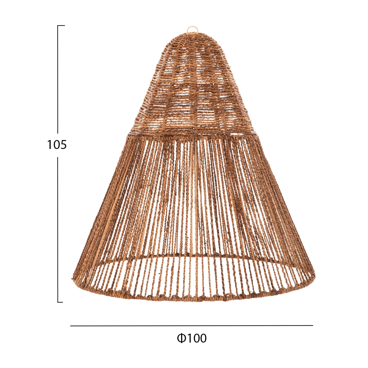 Таванна лампа 4034 кафяв цвят  Φ100x100-105см