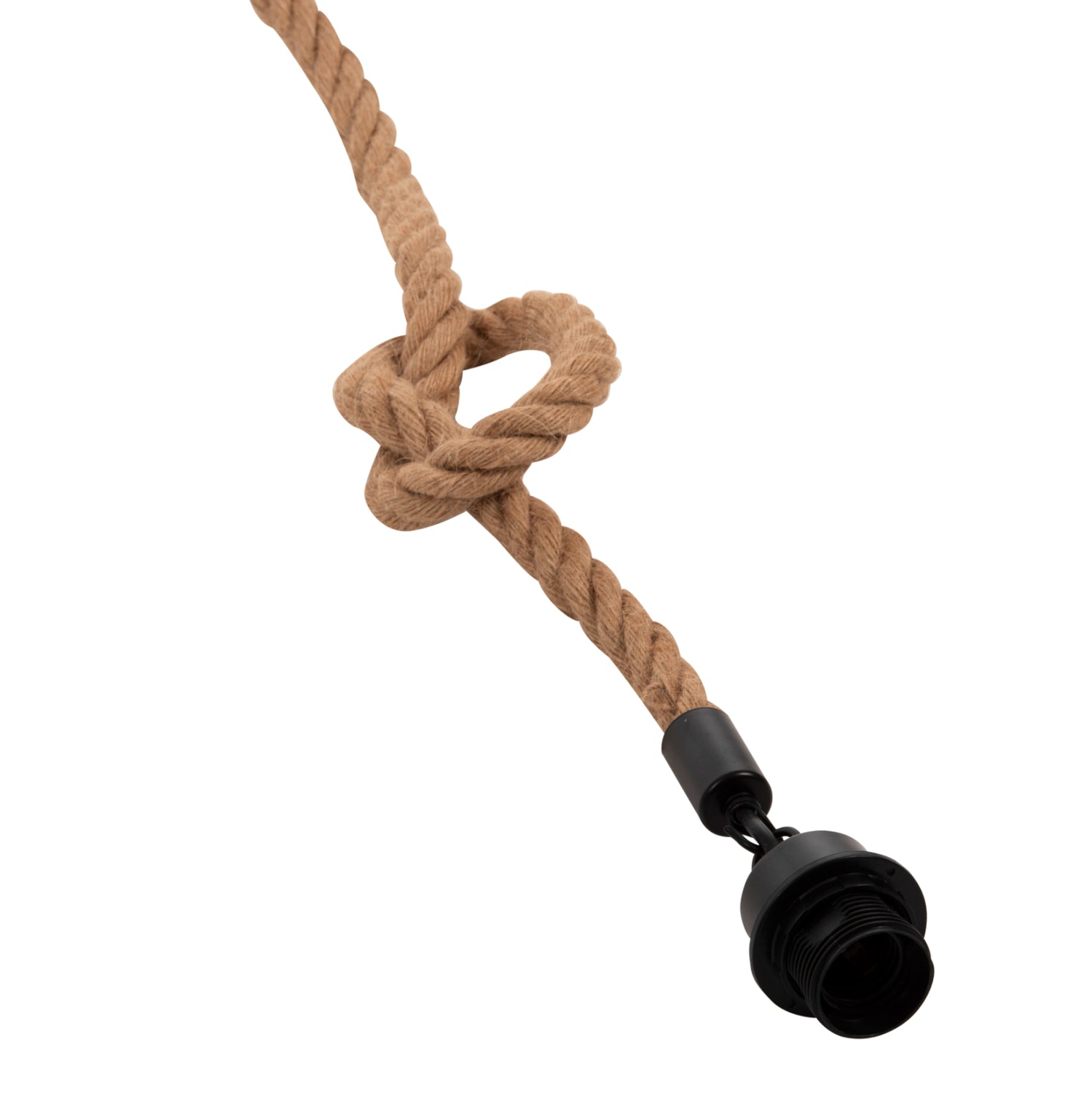 Лампа въже 1.6см цвят кафяв-черен