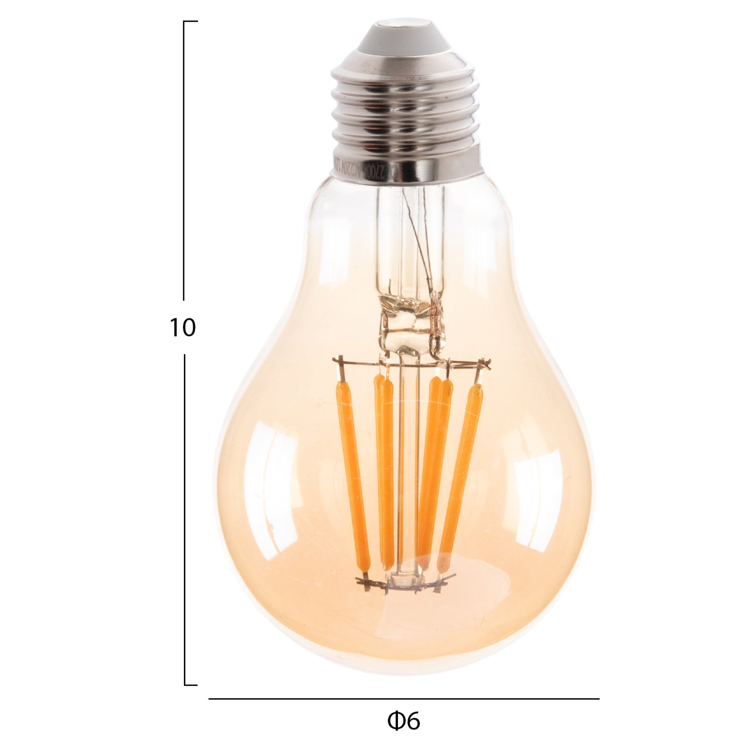 Led крушка златист цвят 8W E27 3000K златист цвят