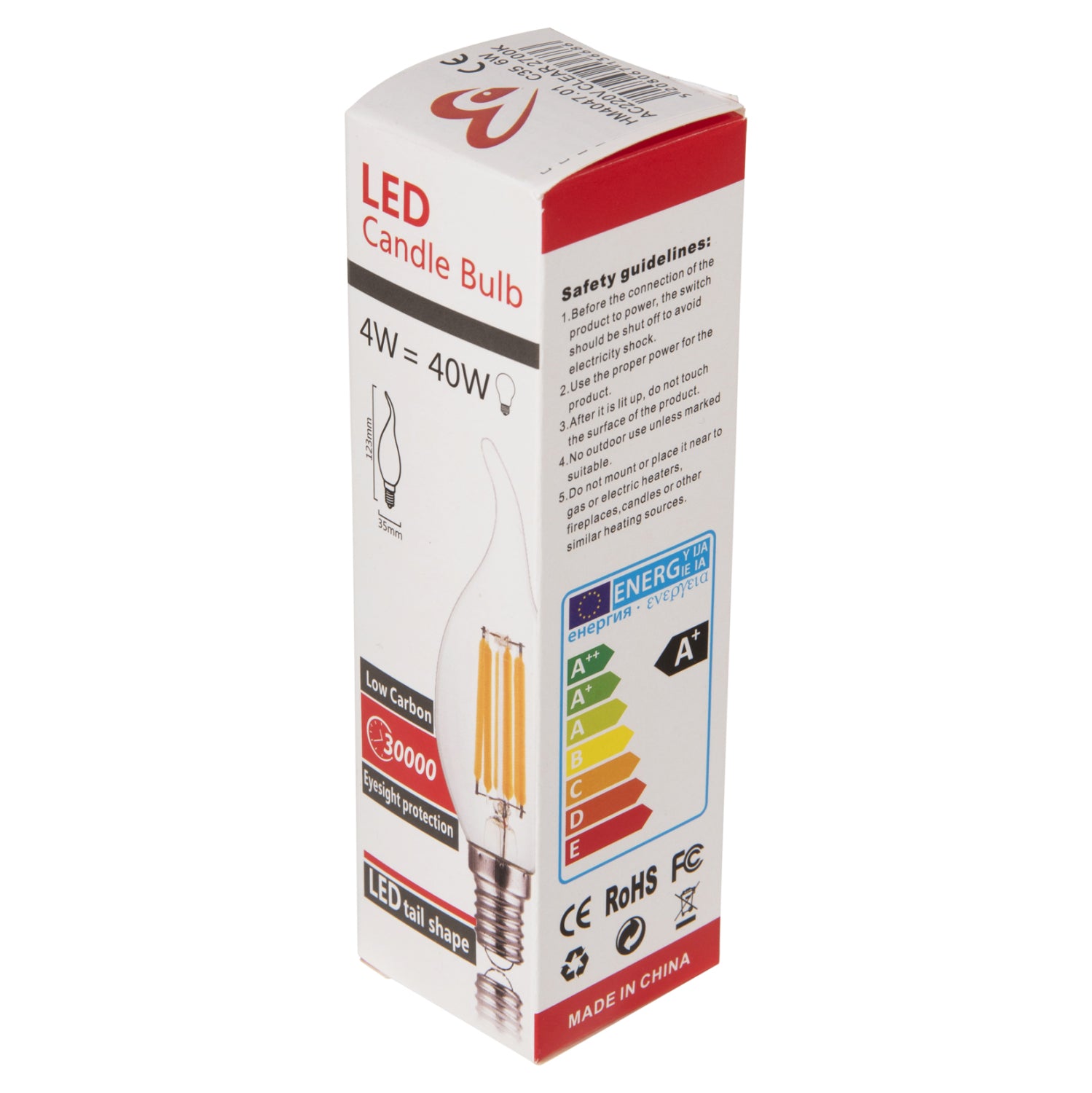 Led крушка  6W E14 3000K прозрачна