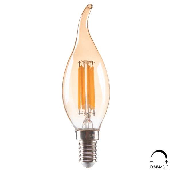 Led крушка 6W E14 3000K  златист цвят