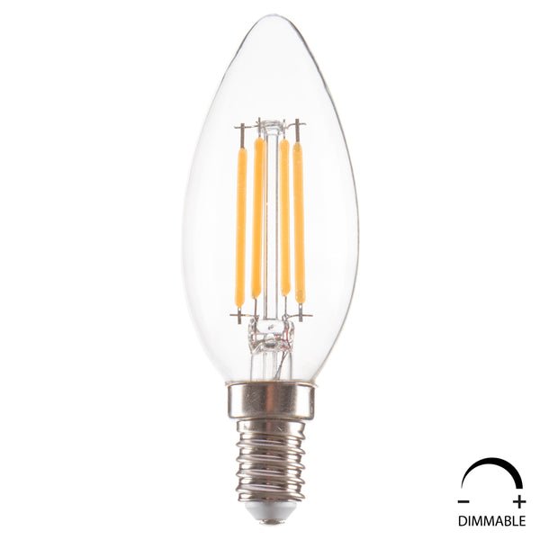 Led крушка прозрачна 4W E14 3000K димируема
