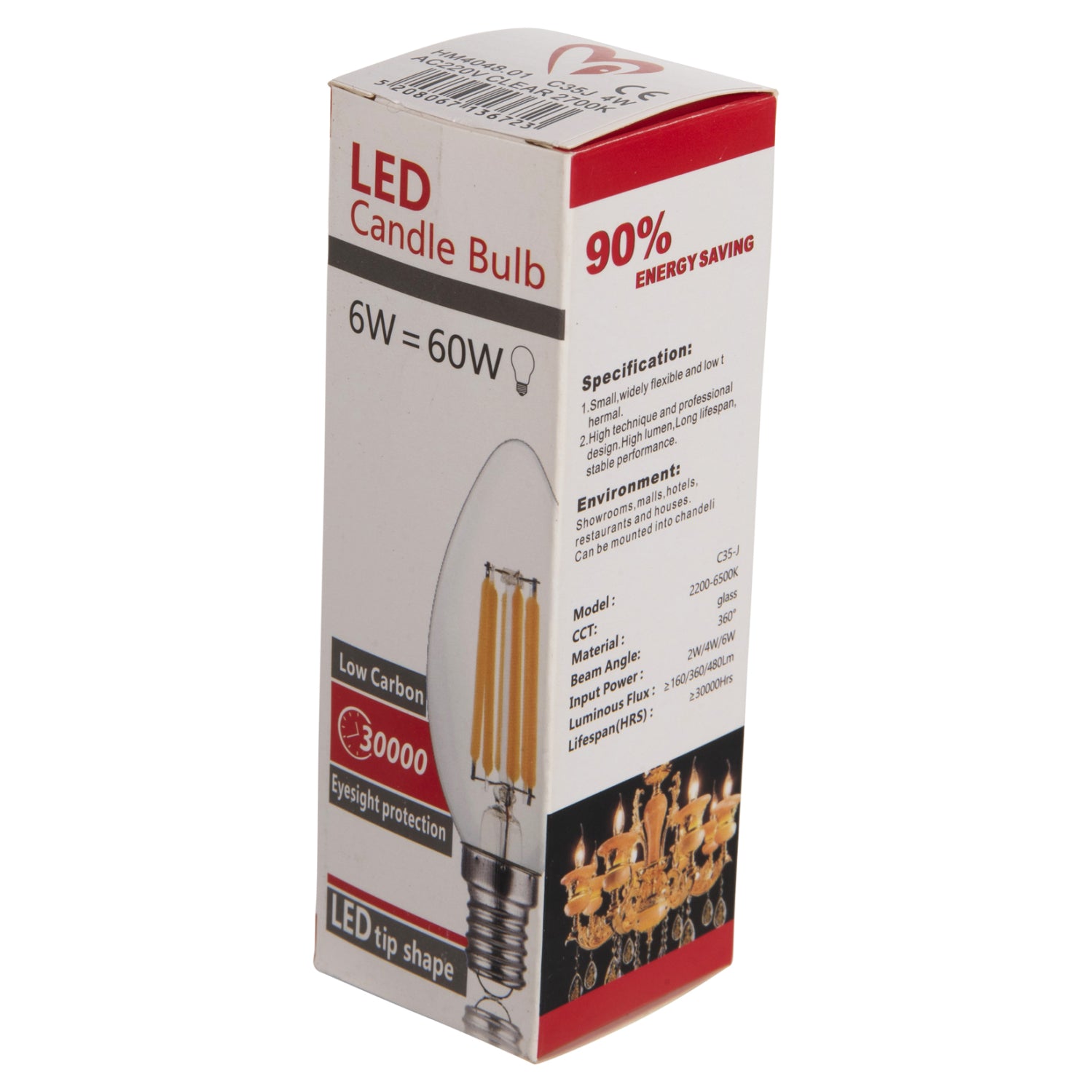 Led крушка прозрачна 4W E14 3000K димируема