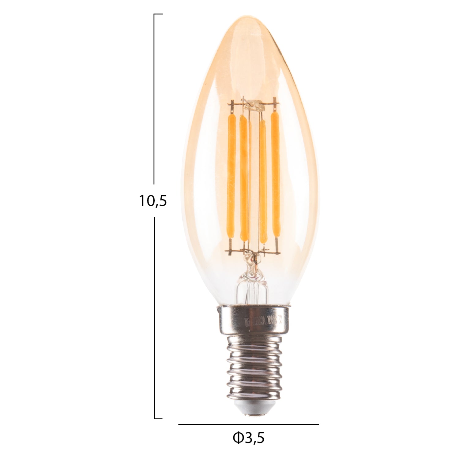 Led крушка златист цвят 4W E14 3000K