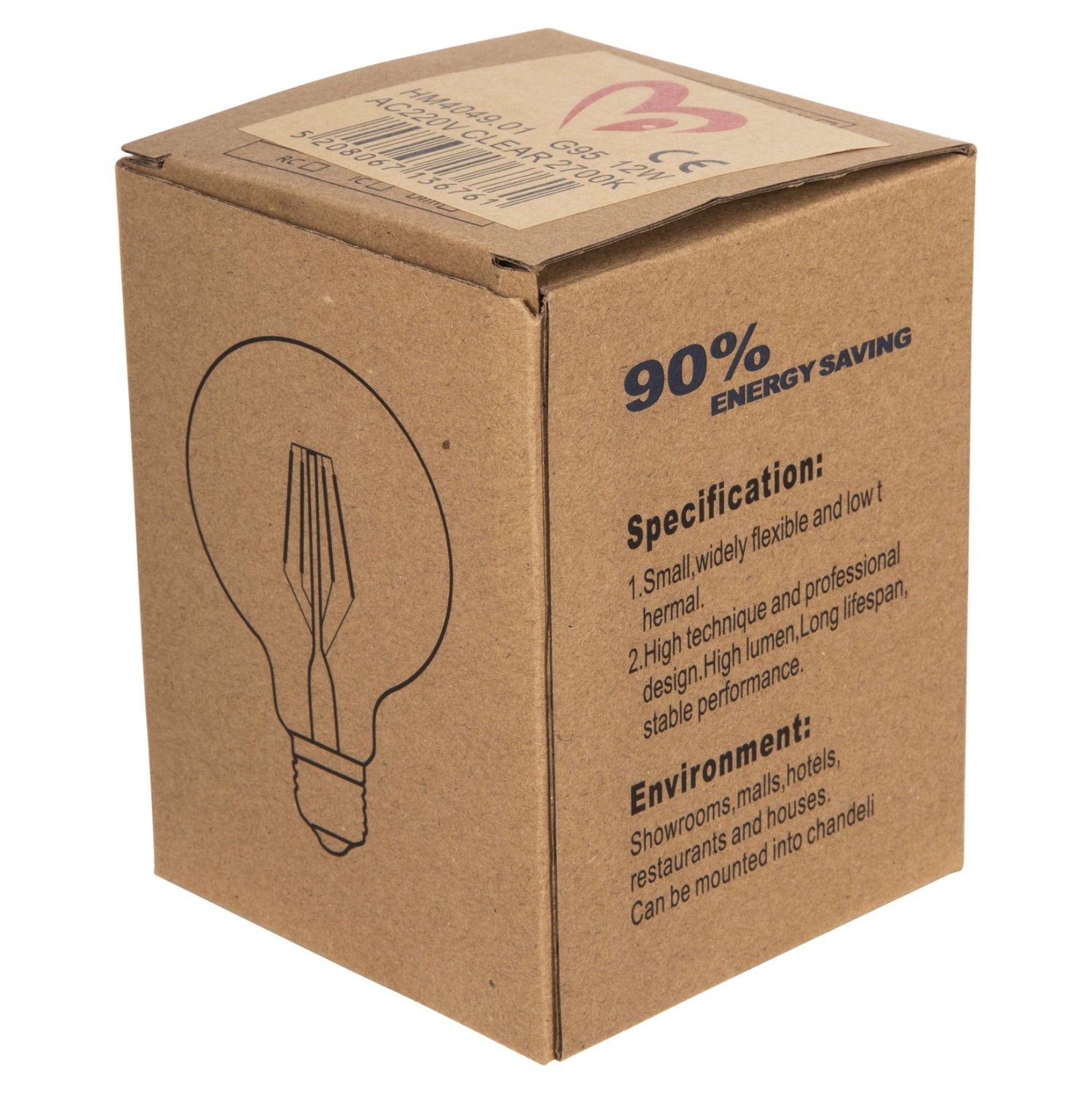 LED крушка GLOBO 12W E27 3000K прозрачна