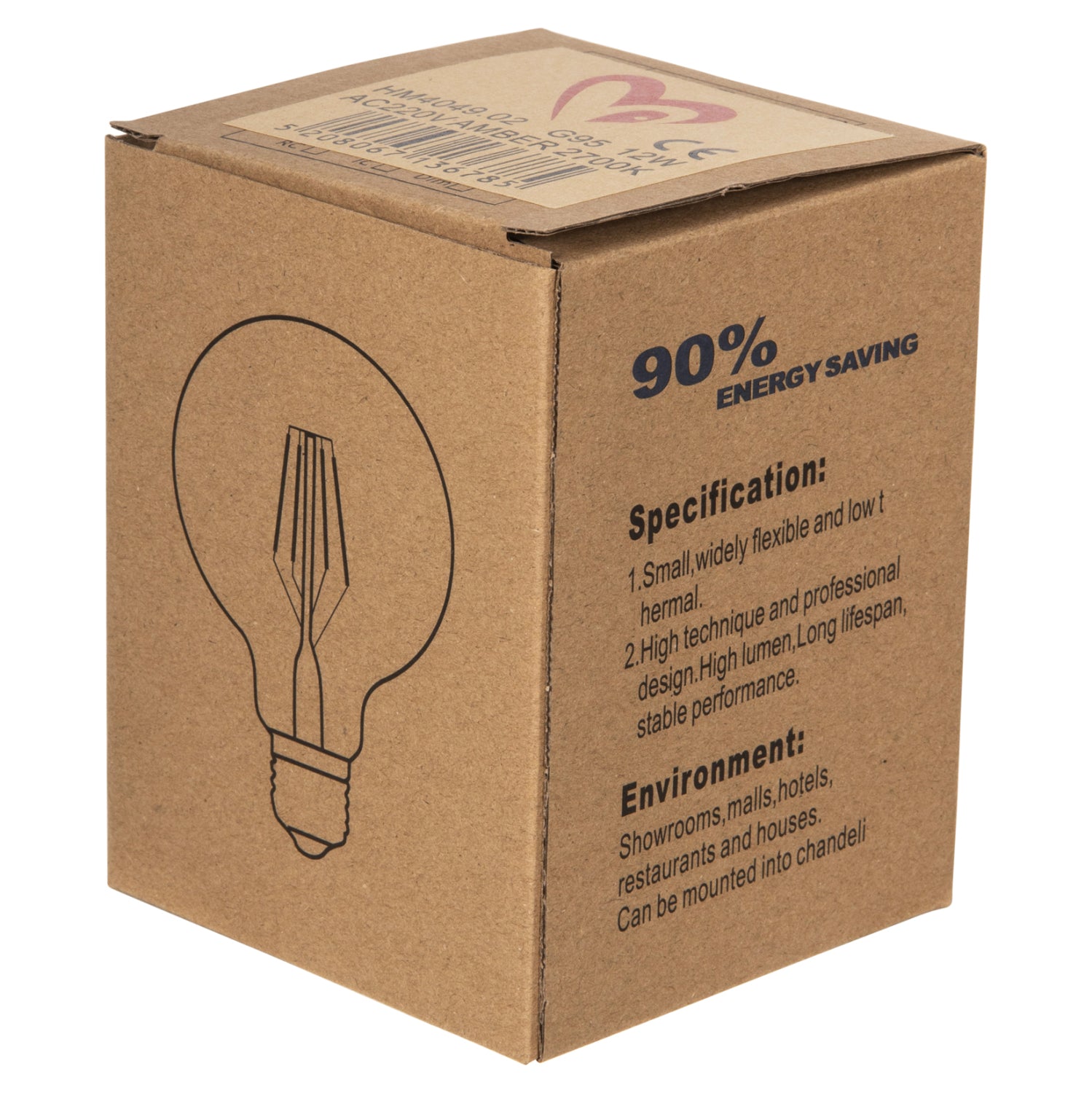 LED крушка GLOBO 12W E27 3000K златист цвят