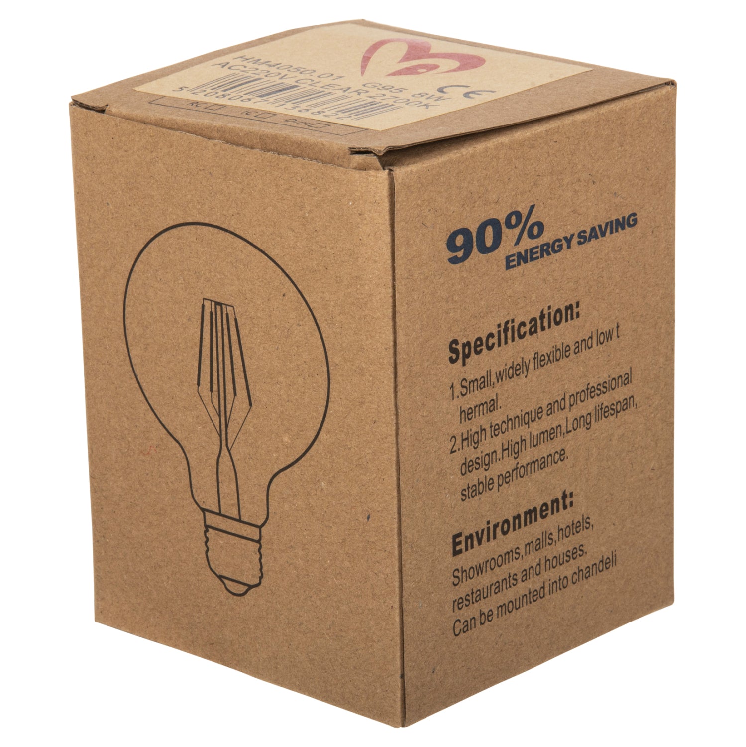 LED крушка GLOBO 8W E27 3000K прозрачна димируема