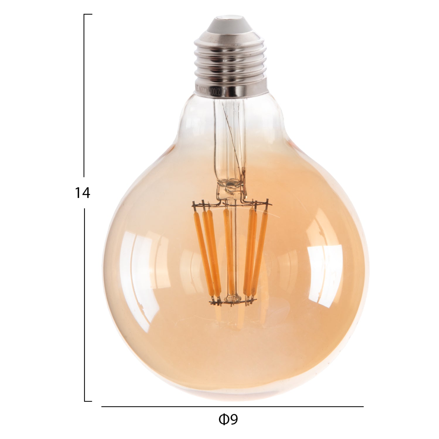 LED крушка GLOBO 8W E27 2700K златист цвят