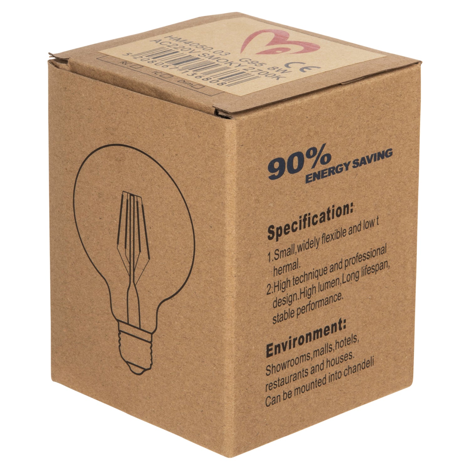 LED крушка GLOBO 8W E27 3000K, димируема