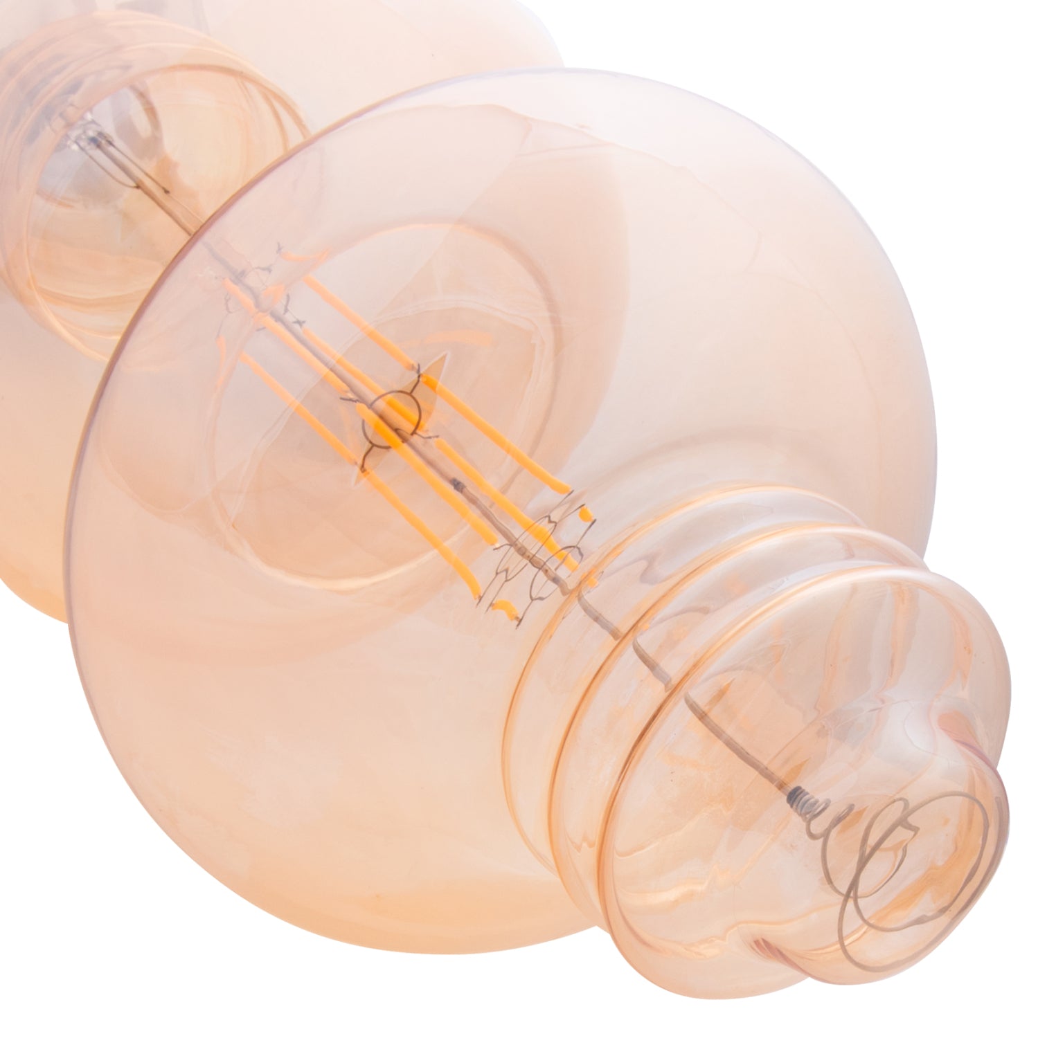 LED крушка с нишка 8W E27 3000K златист цвят димируема