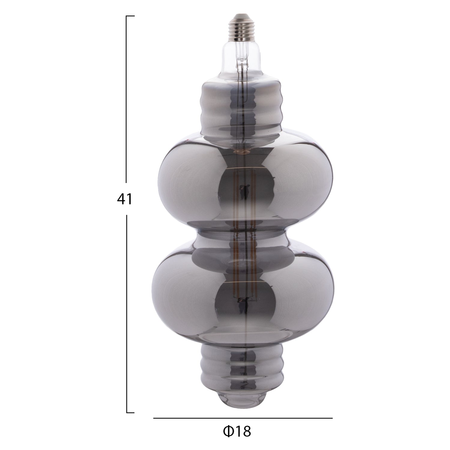 LED лампа  8W E27 3000K сив опушен цвят