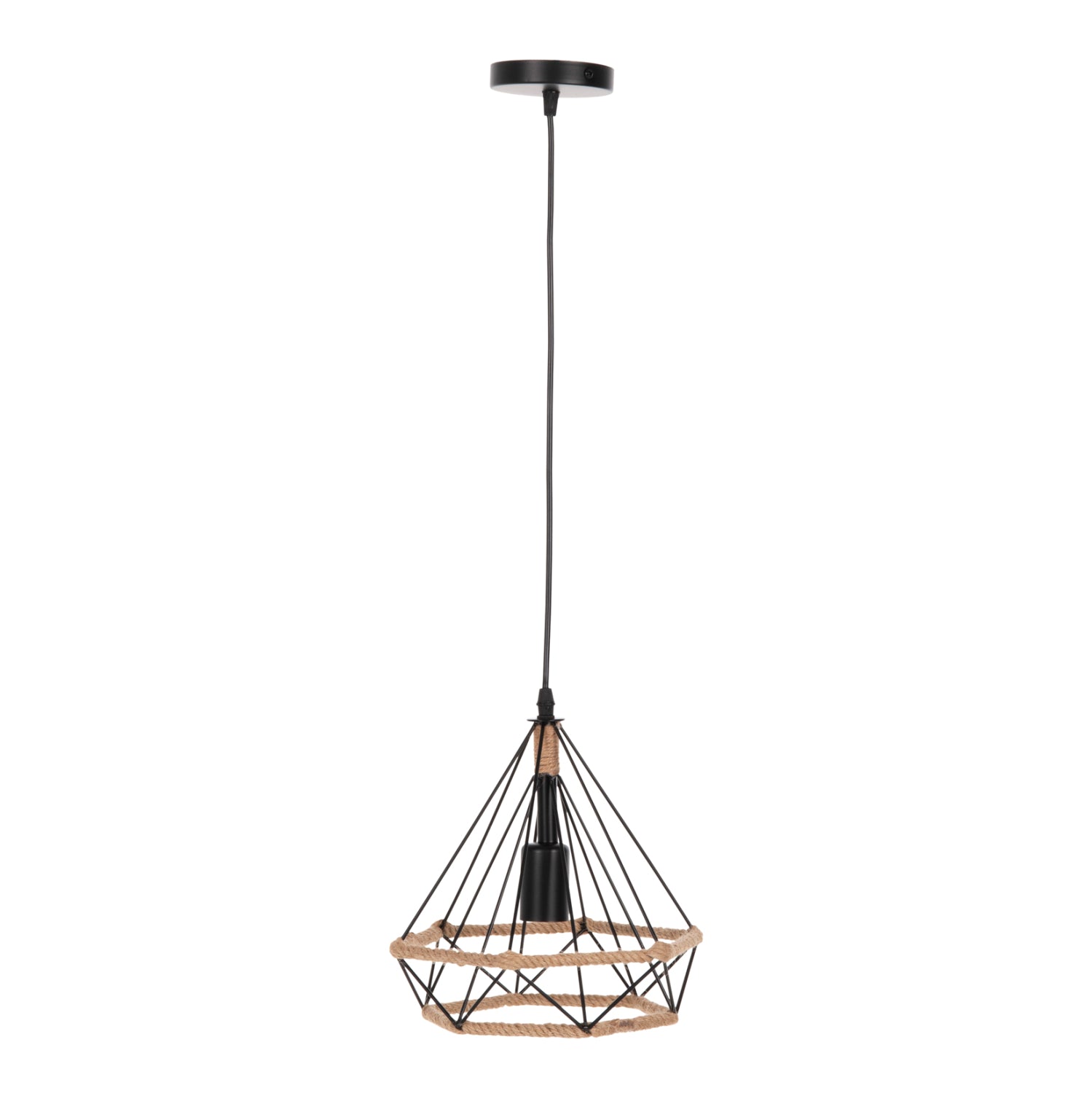 Таванна лампа 4061 метал-въже 24.5x21.5x125см