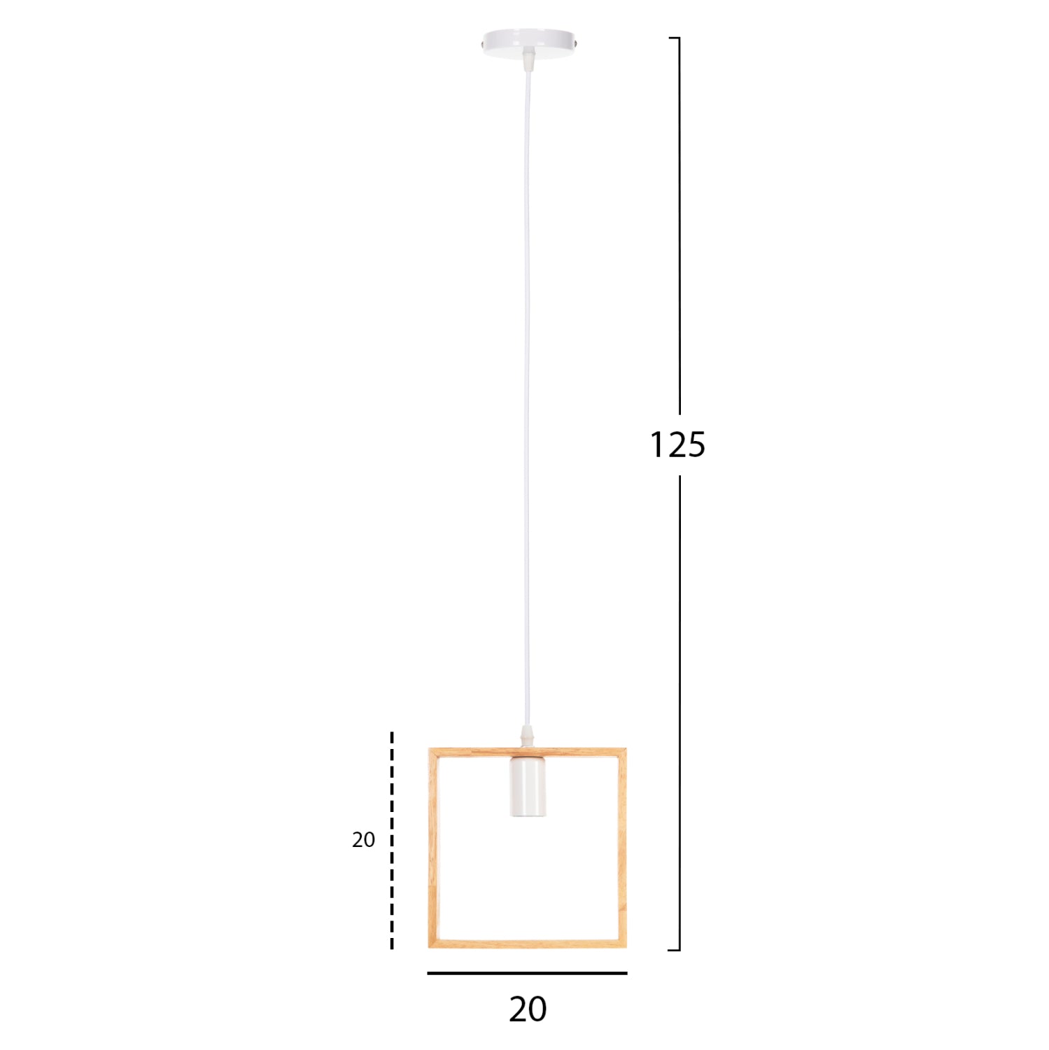 Таванна лампа 4071 естествен-бял цвят  20X125см