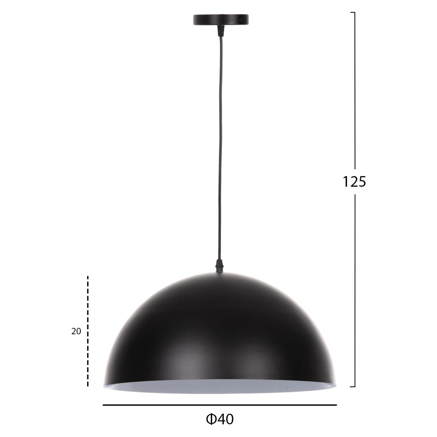 Лампа черен цвят φ40x125см