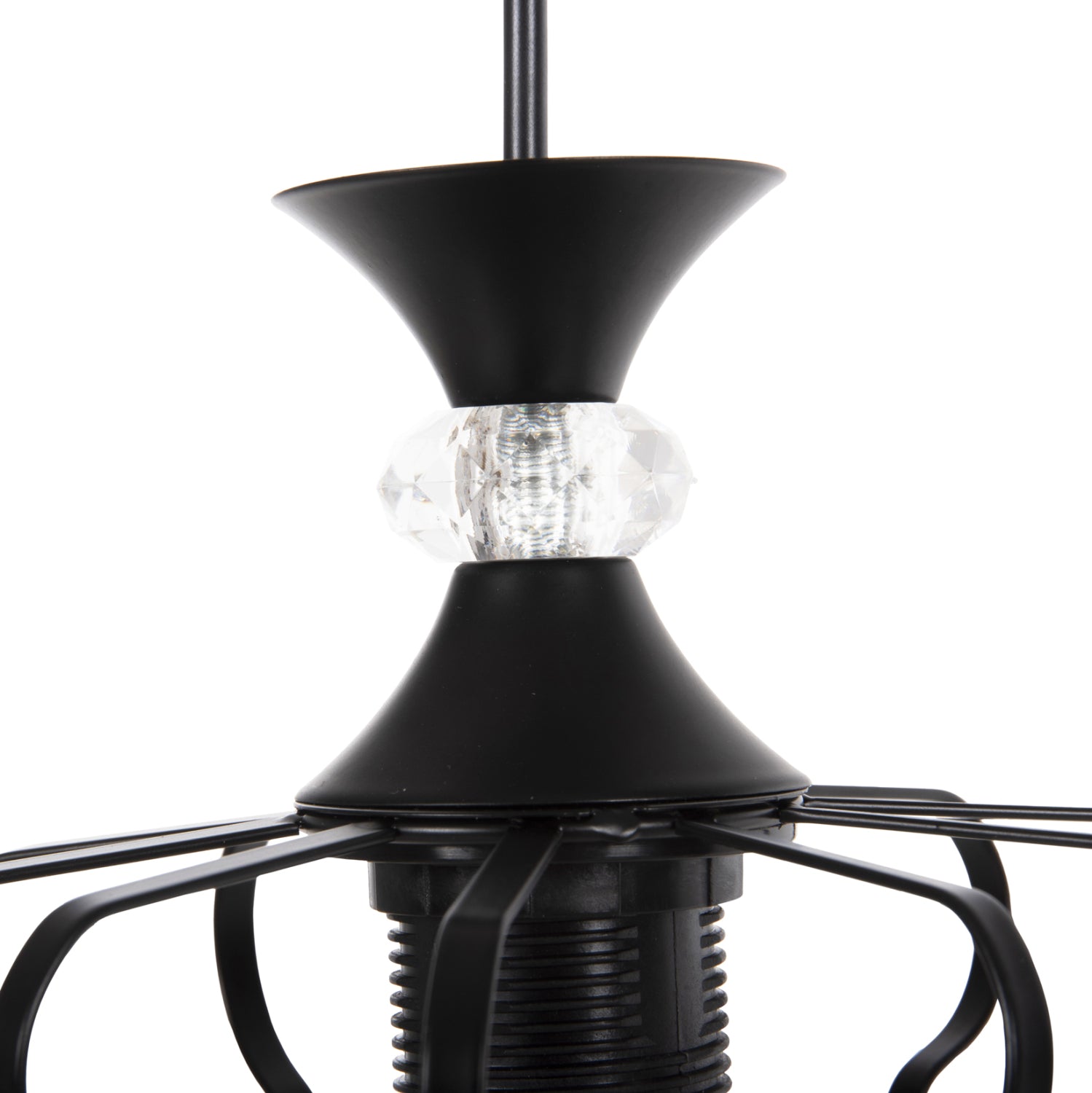 Таванна лампа 4089 черен цвят Φ34x128см