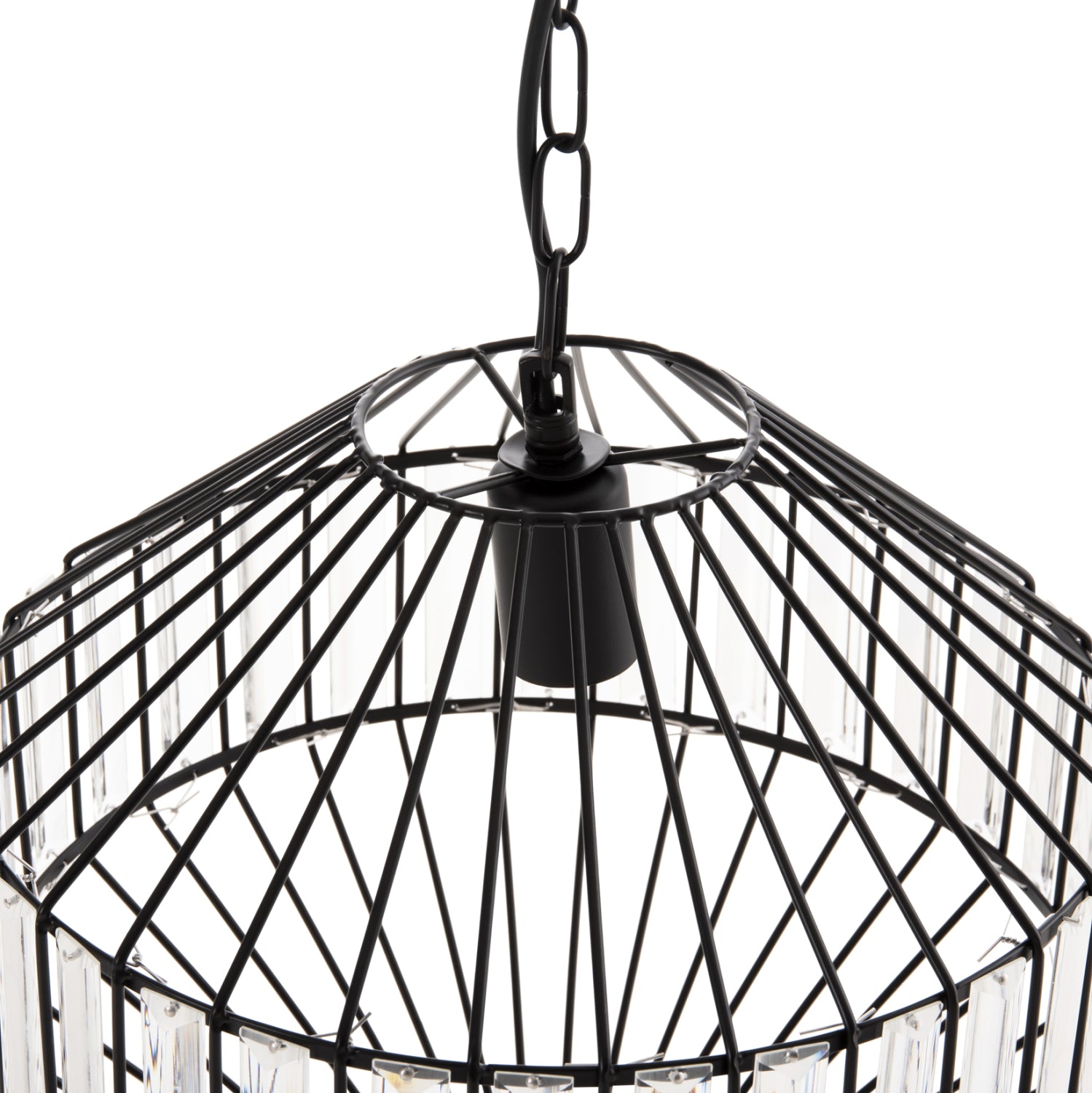 Таванна лампа 4092 черен цвят Φ33.5x29-127.5см