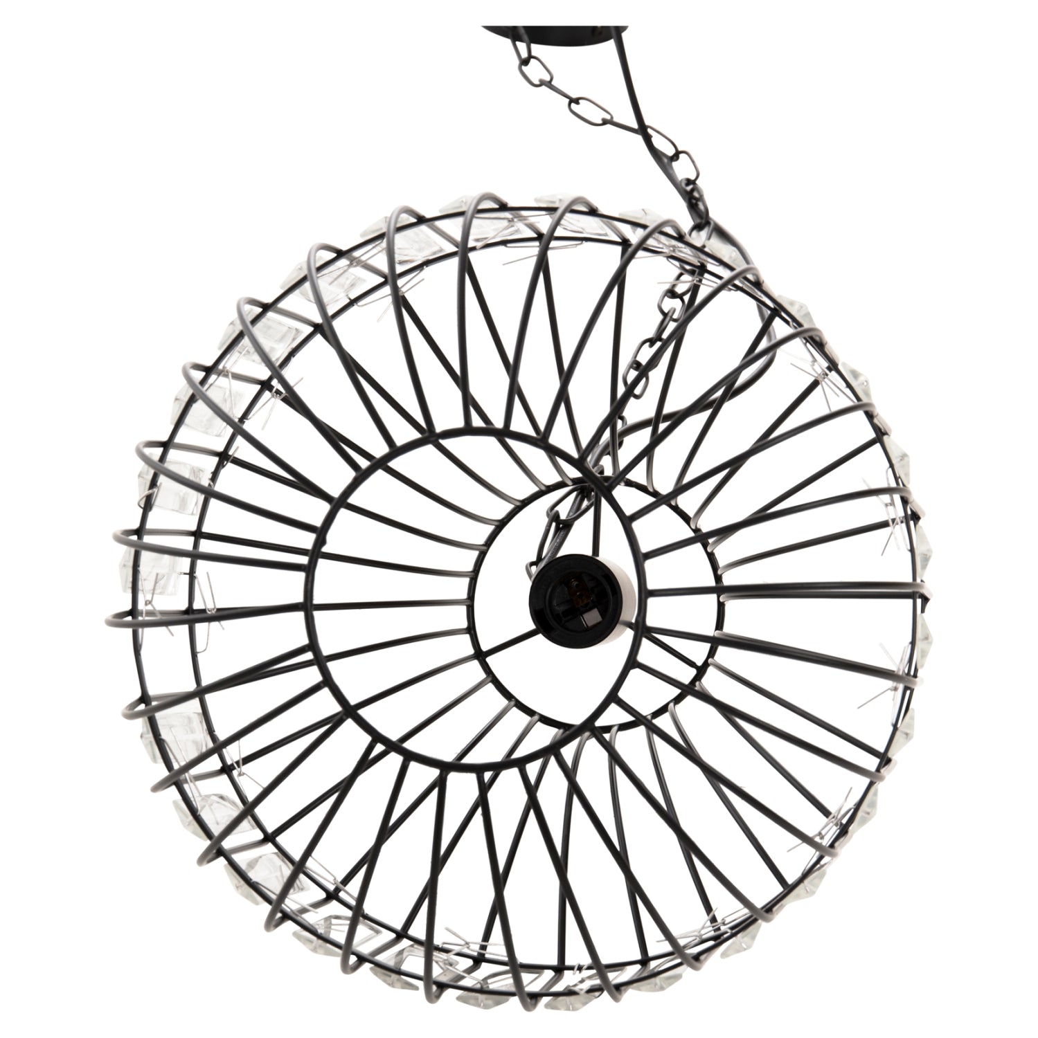 Таванна лампа 4093 метал-стъкло Φ29x38-137см