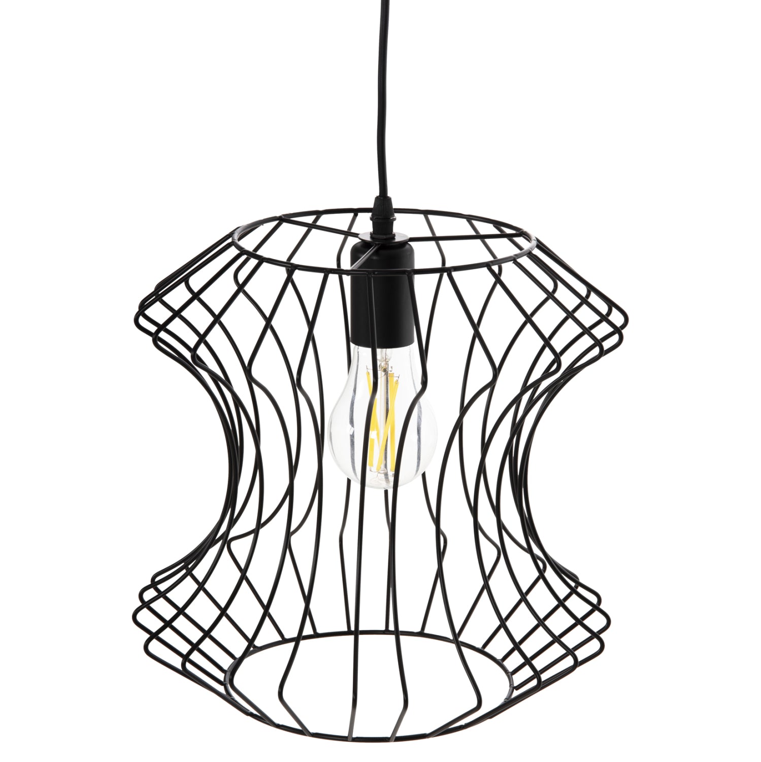 Таванна лампа 4112 черен цвят  Φ30x126Hcм