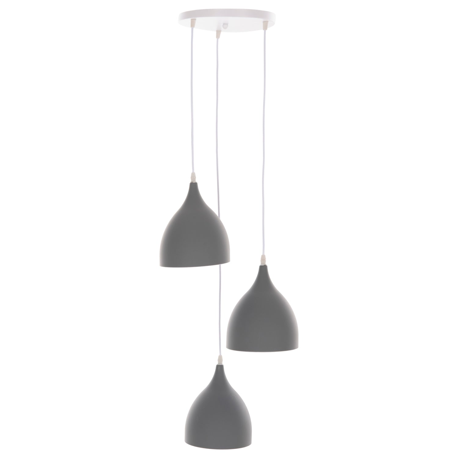 Таванна лампа 4139 сив-бял цвят Φ33x33-115см