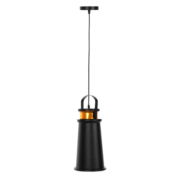 Таванна лампа 4140 черен-златист цвят Φ19x132Всм