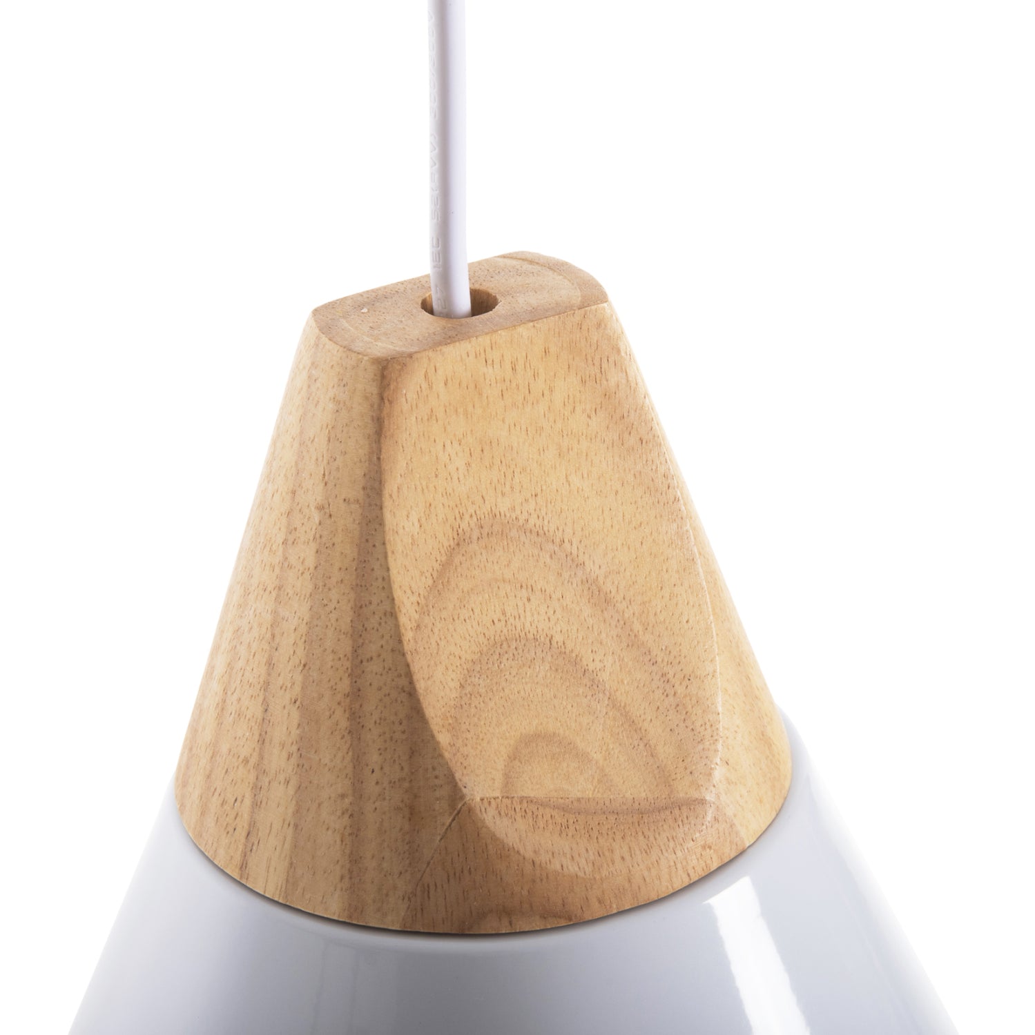 ПЛАФОН ВИСЯЩА БЯЛА МЕТАЛНА ШАПКА 24.5x24.5x113см.