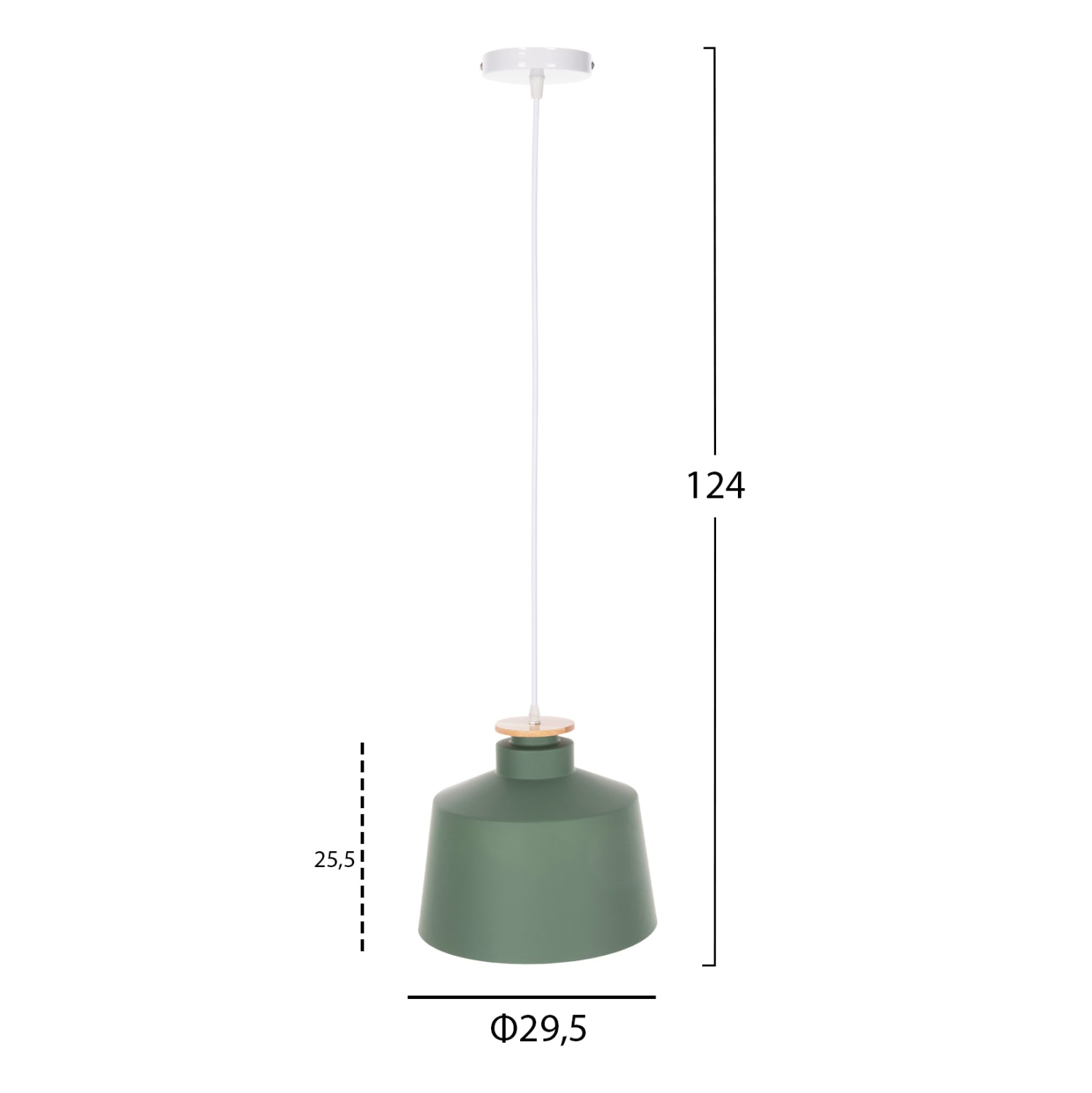 Лампа Дейзи цвят зелен-бял φ30x123.5см