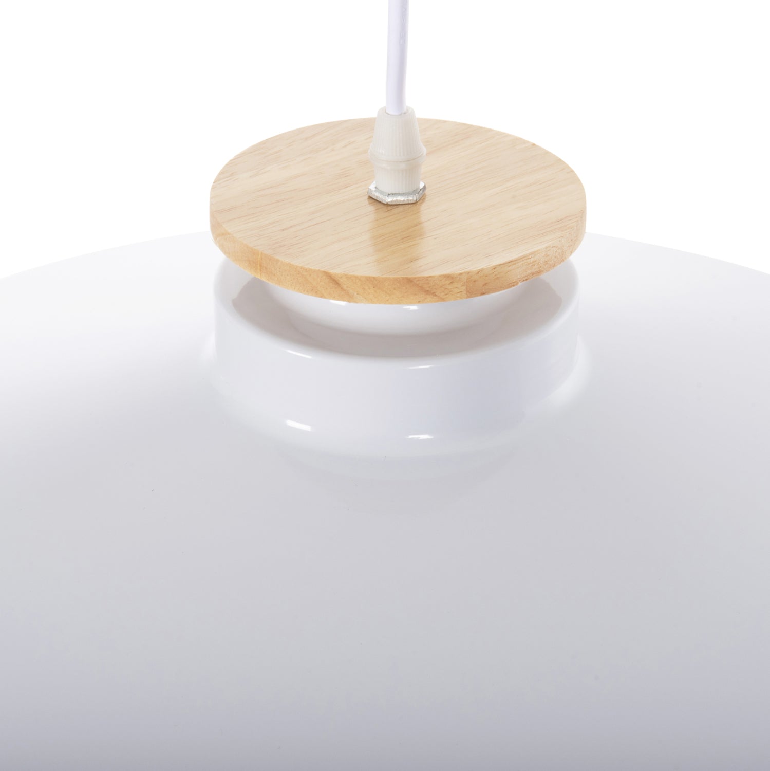 Пендален таванен осветител бял метален hat φ40x116см