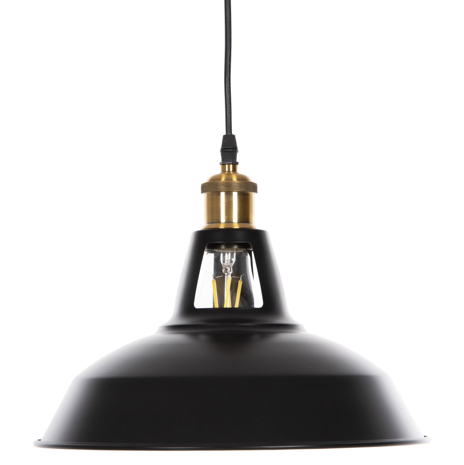 Таванна лампа 4161 черен-златист цвят Φ31x120см