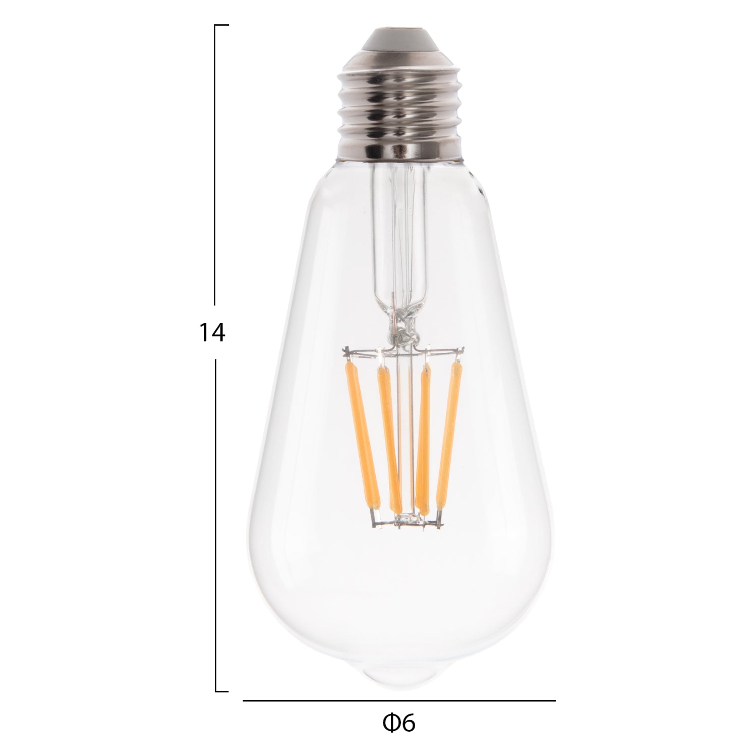 Led крушка 8W E27 - 2700K прозрачна