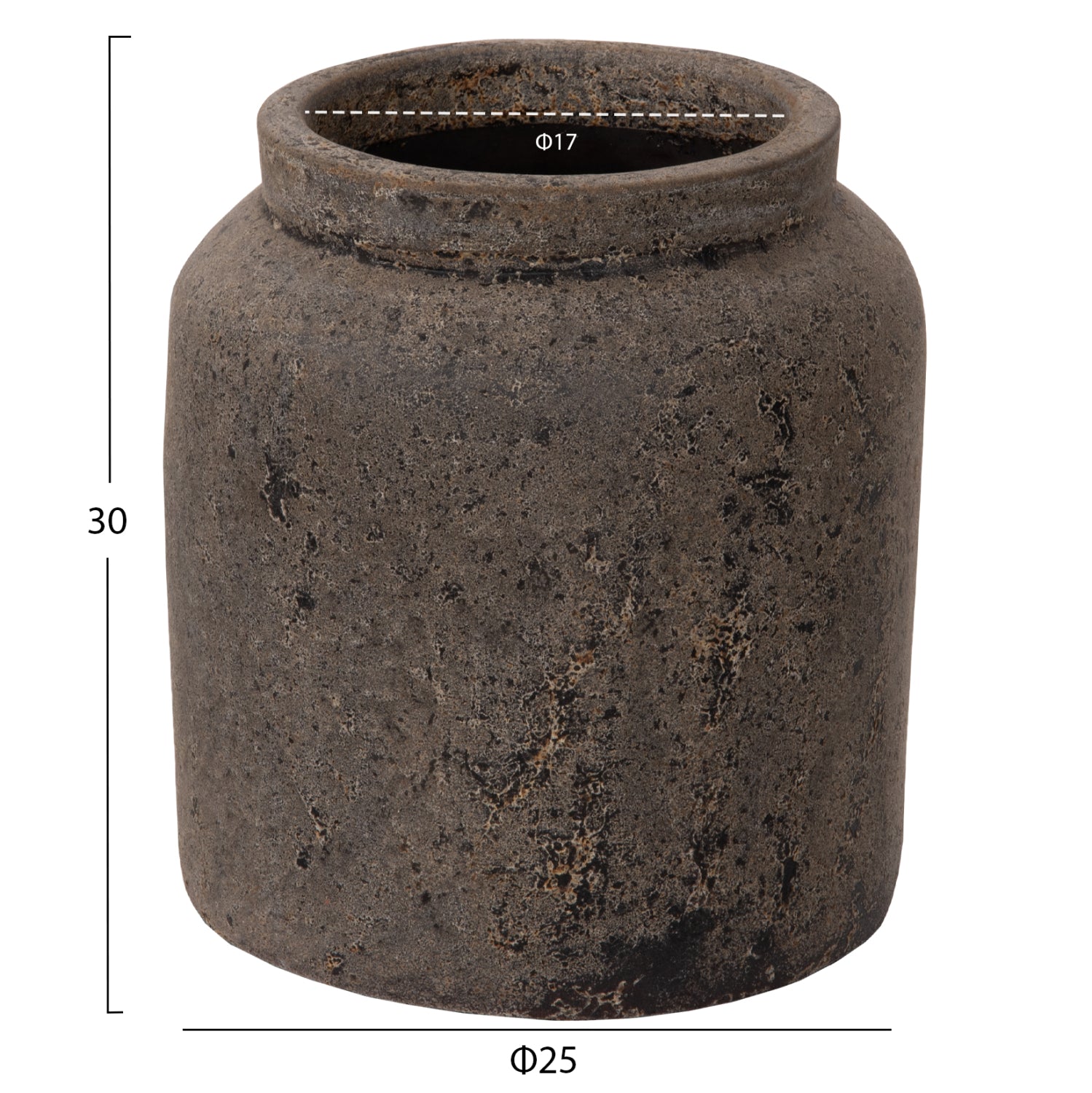 Ваза ф25 -сив цвят