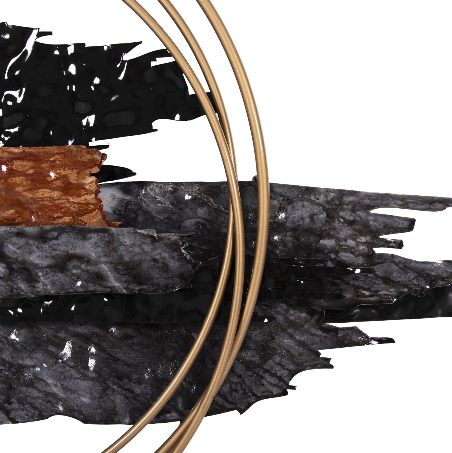 Декорация за стена черен/златист  цвят 144x63.5