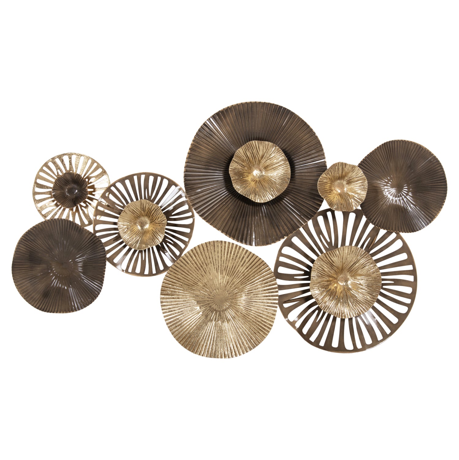 Метална стенна декорация в земни цветове 83x48см.