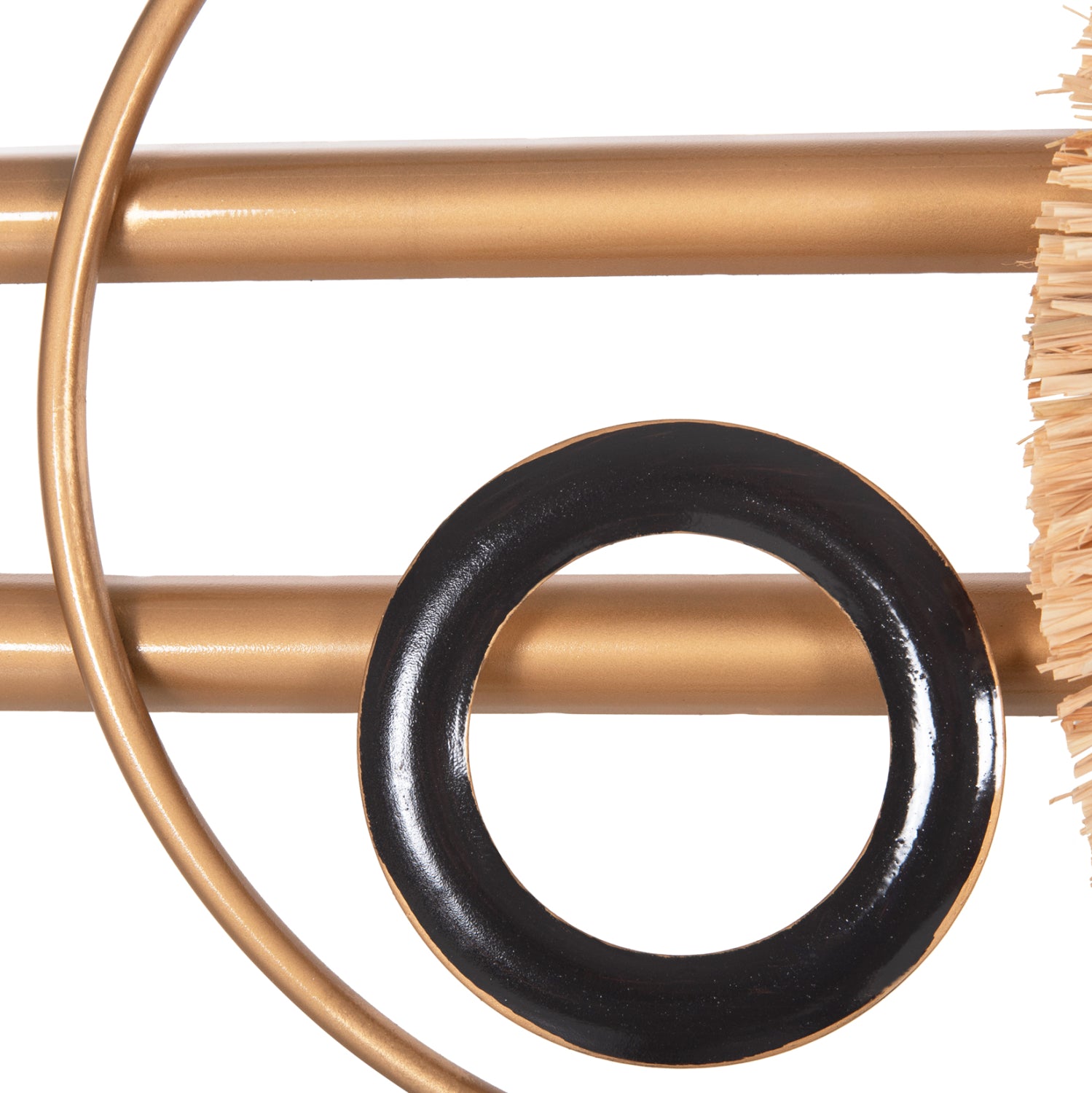 Часовник натурал метал и рафиеви влакна  100x49см