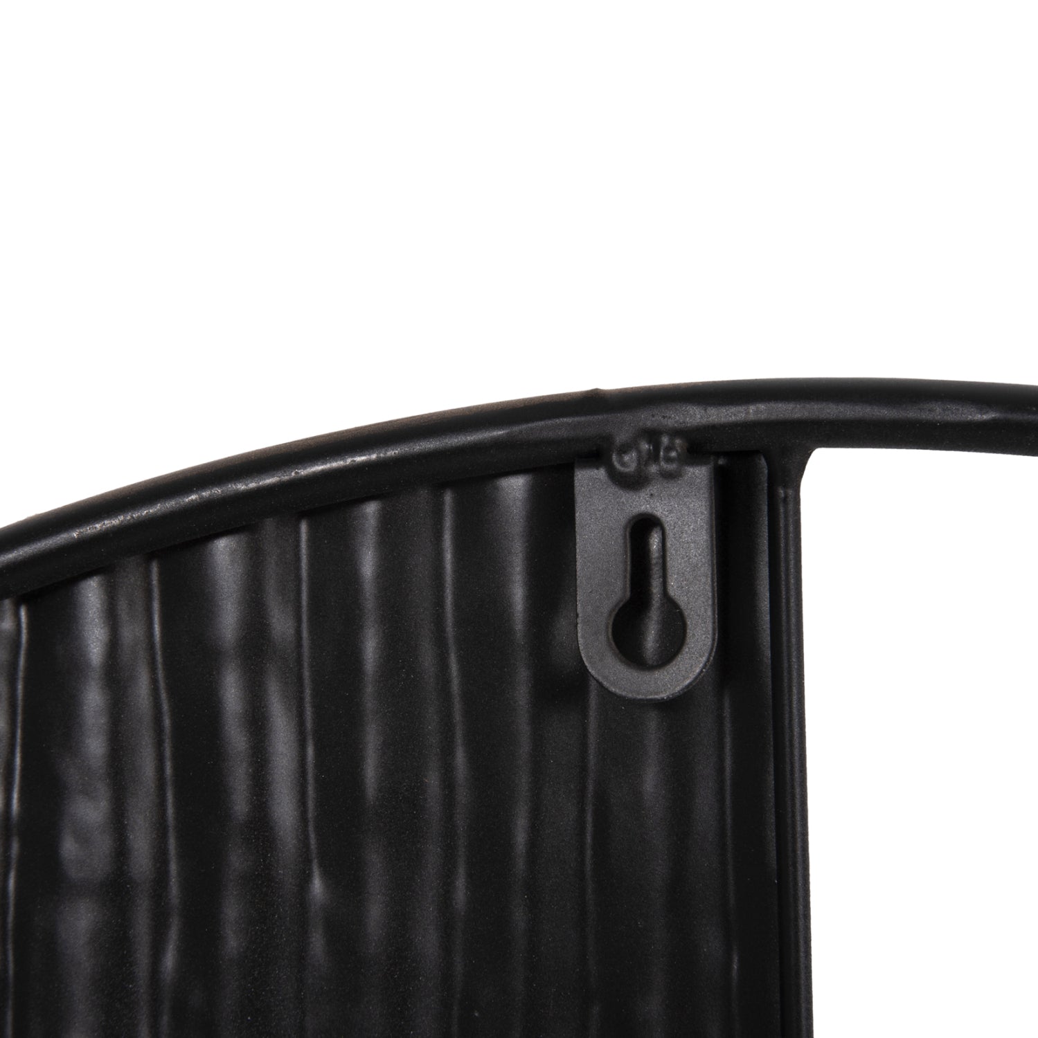 Кръгла метална стенна декорация в златисто-черно-бяло φ60см