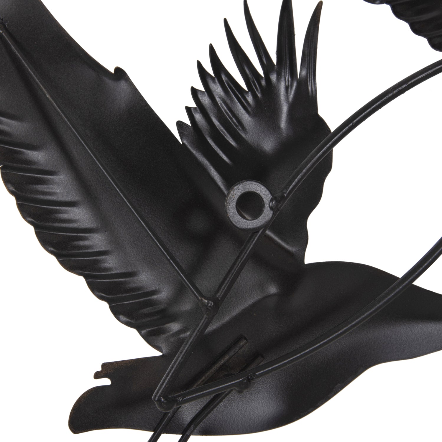 Декорация за стена  птици цвят сив-златист 90x46