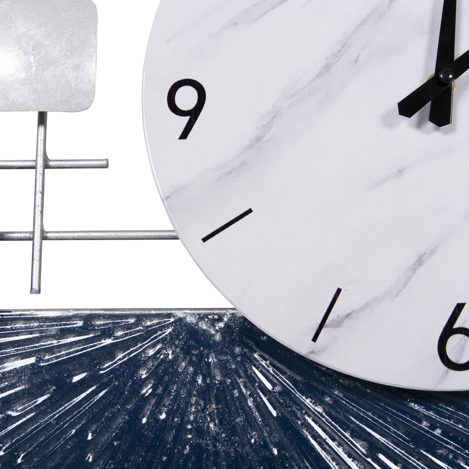 Часовник цвят бял-син 92x51