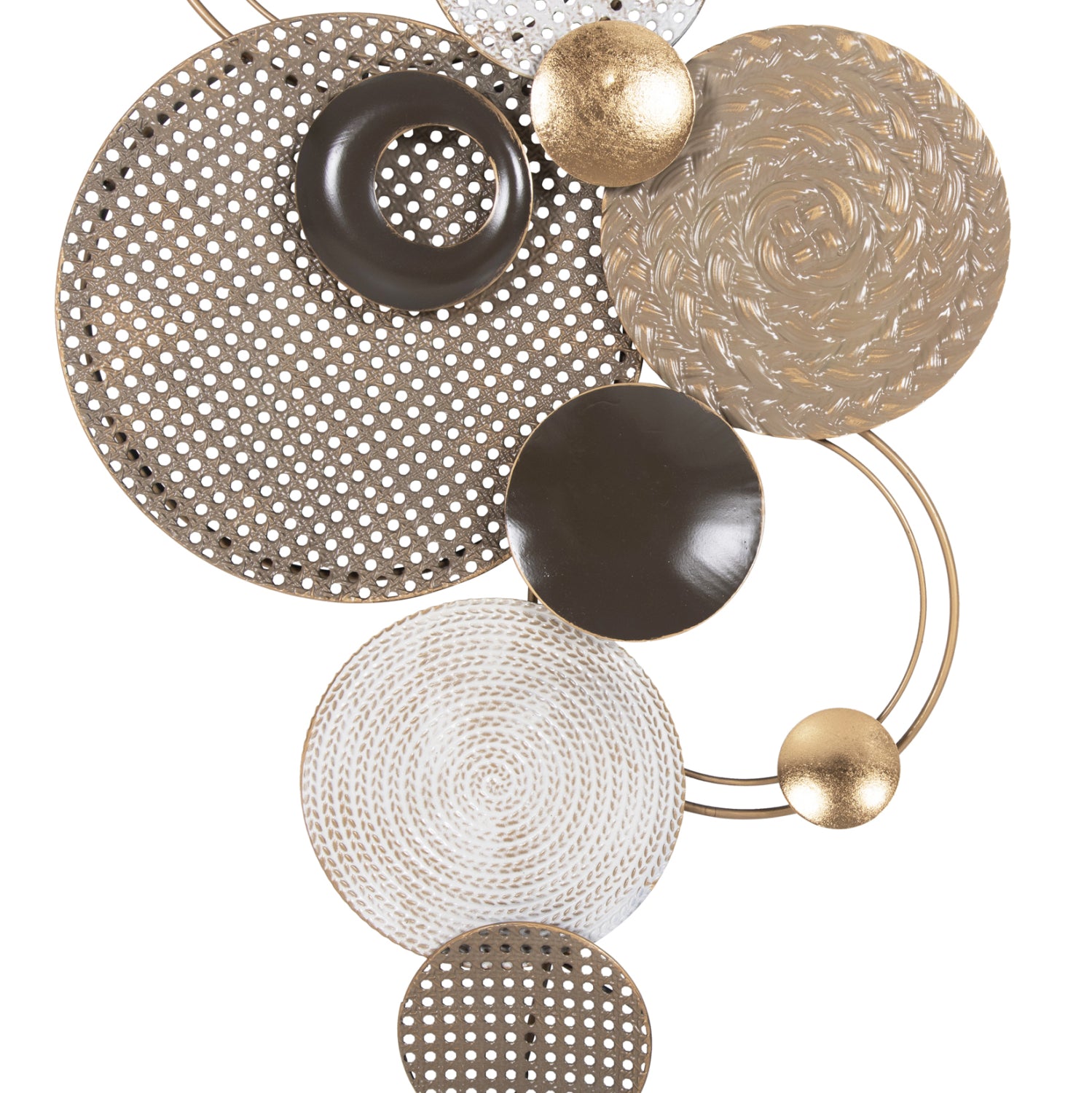 Метална стенна декорация в земни цветове 60x5x122 см.