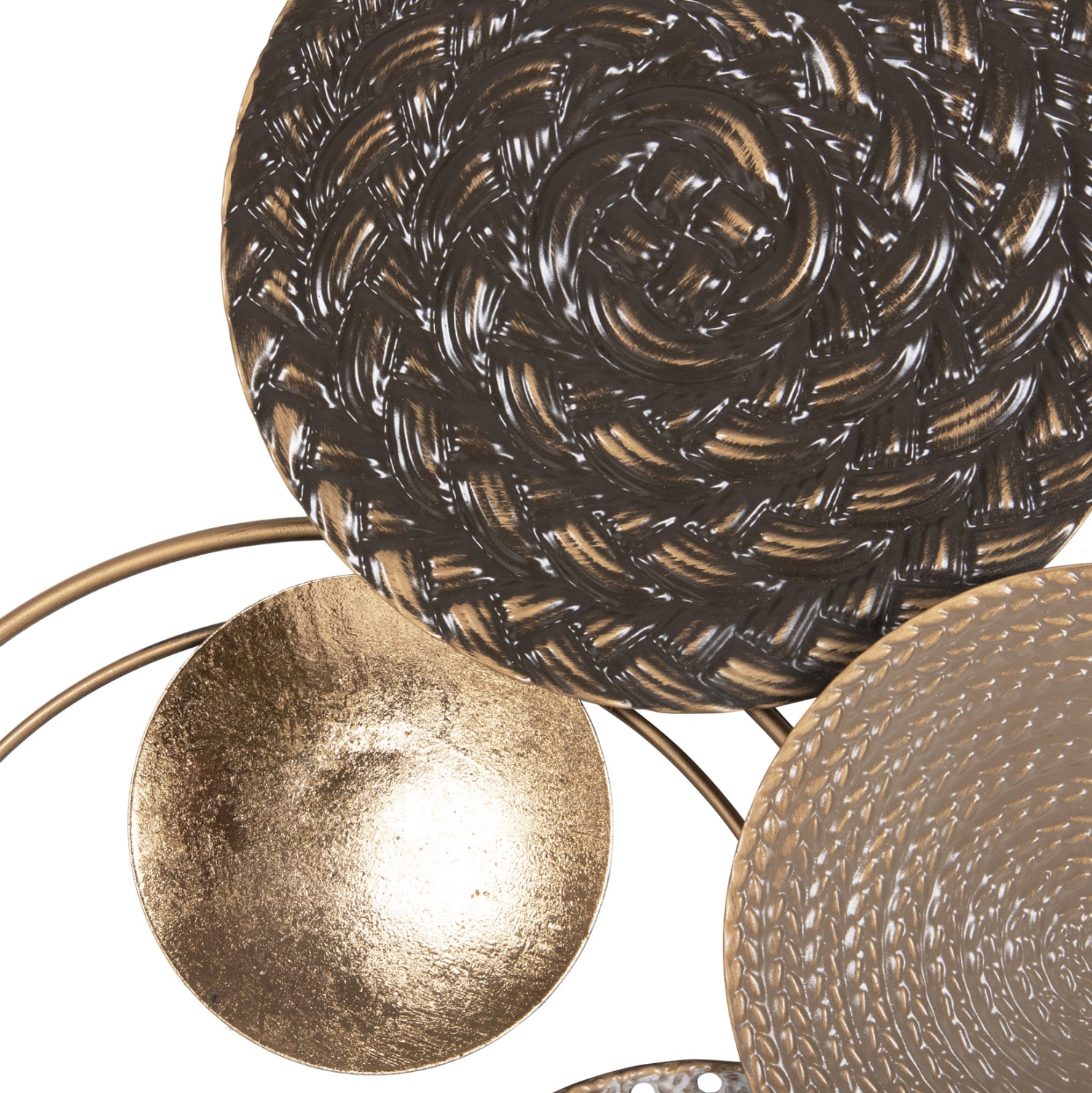 Метална стенна декорация в земни цветове 60x5x122 см.