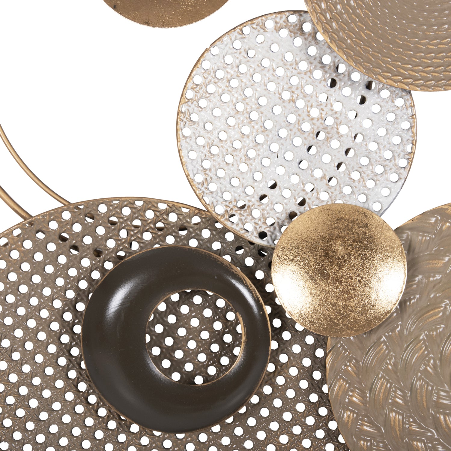 Метална стенна декорация в земни цветове 60x5x122 см.