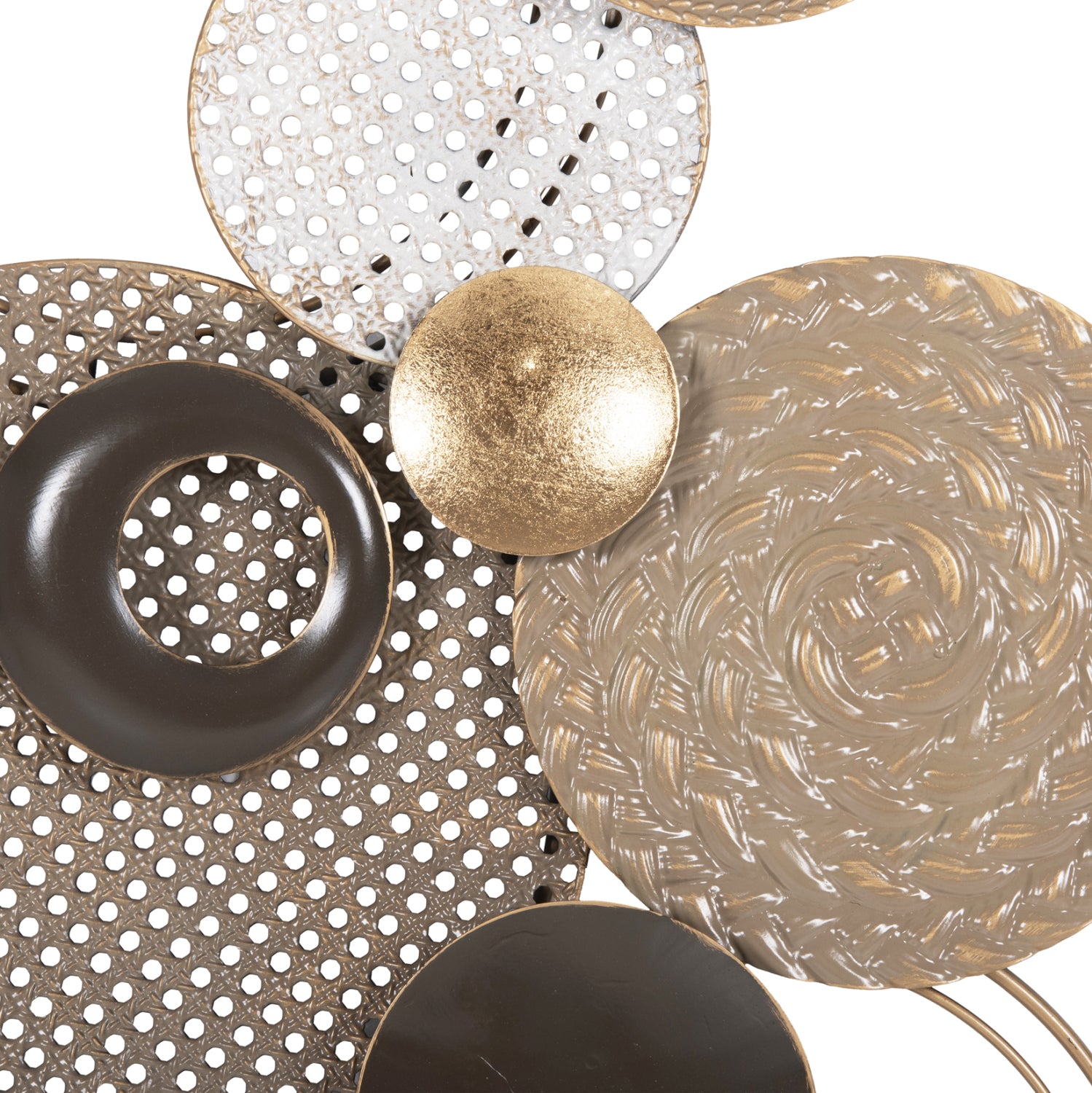 Метална стенна декорация в земни цветове 60x5x122 см.