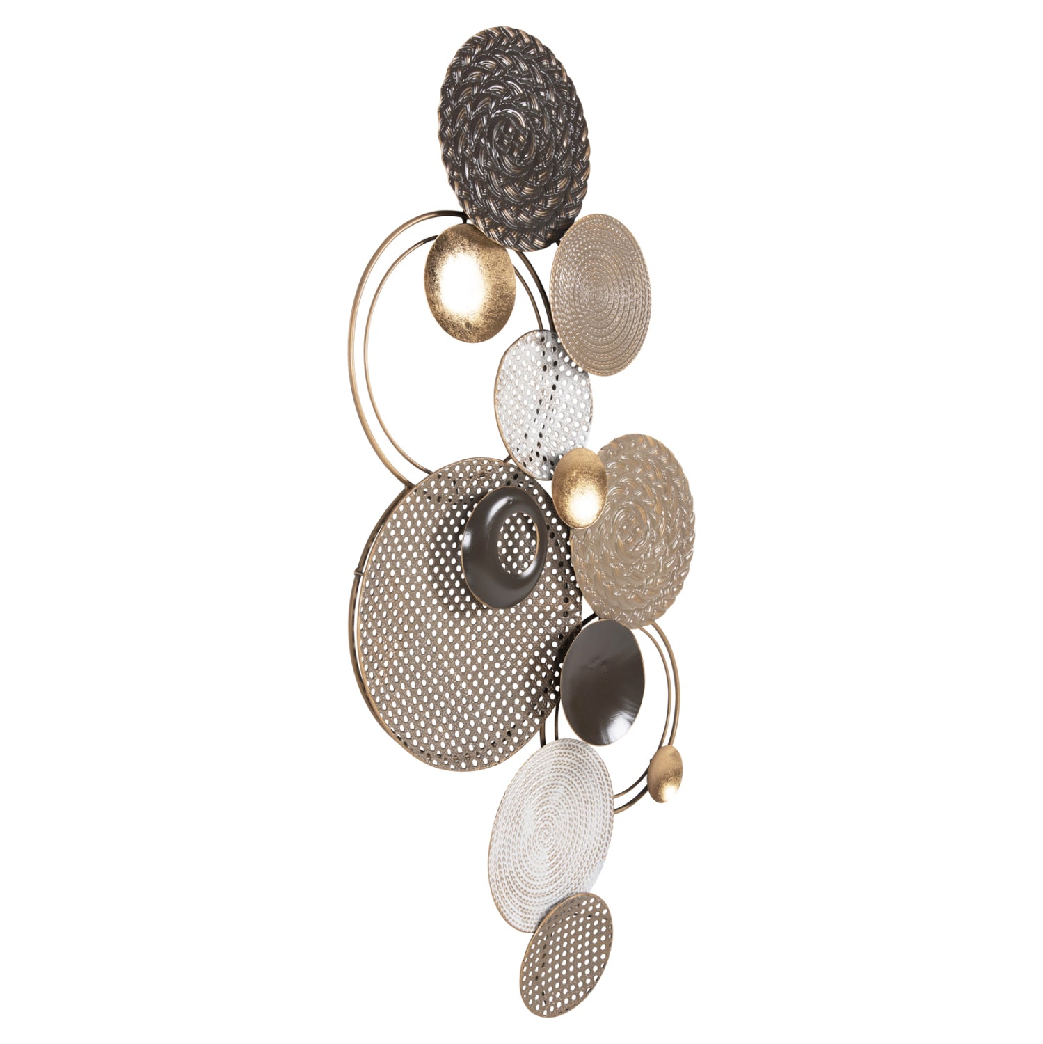 Метална стенна декорация в земни цветове 60x5x122 см.