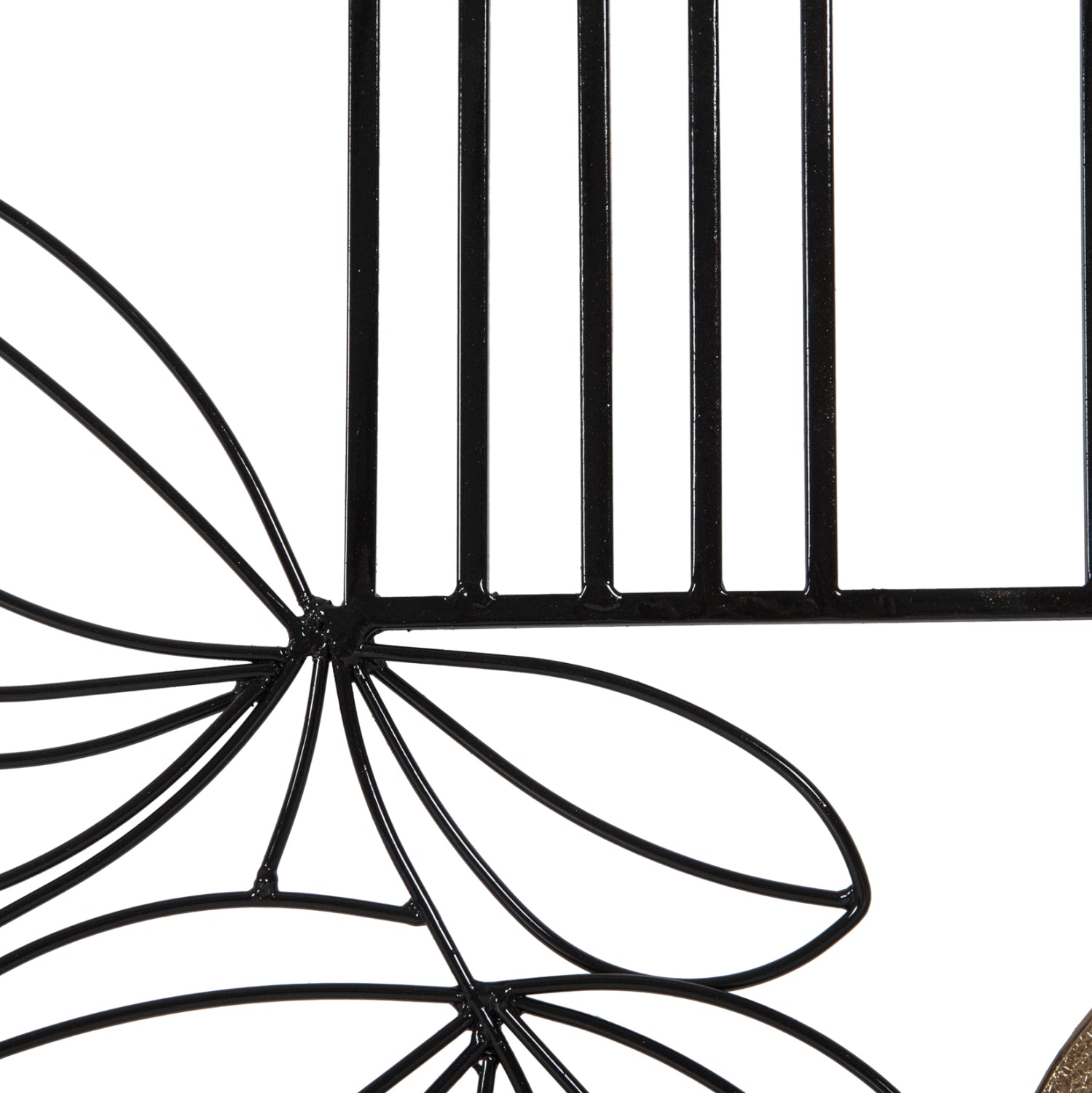 Декорация за стена цвят натурал дърво-черен метал 66x100