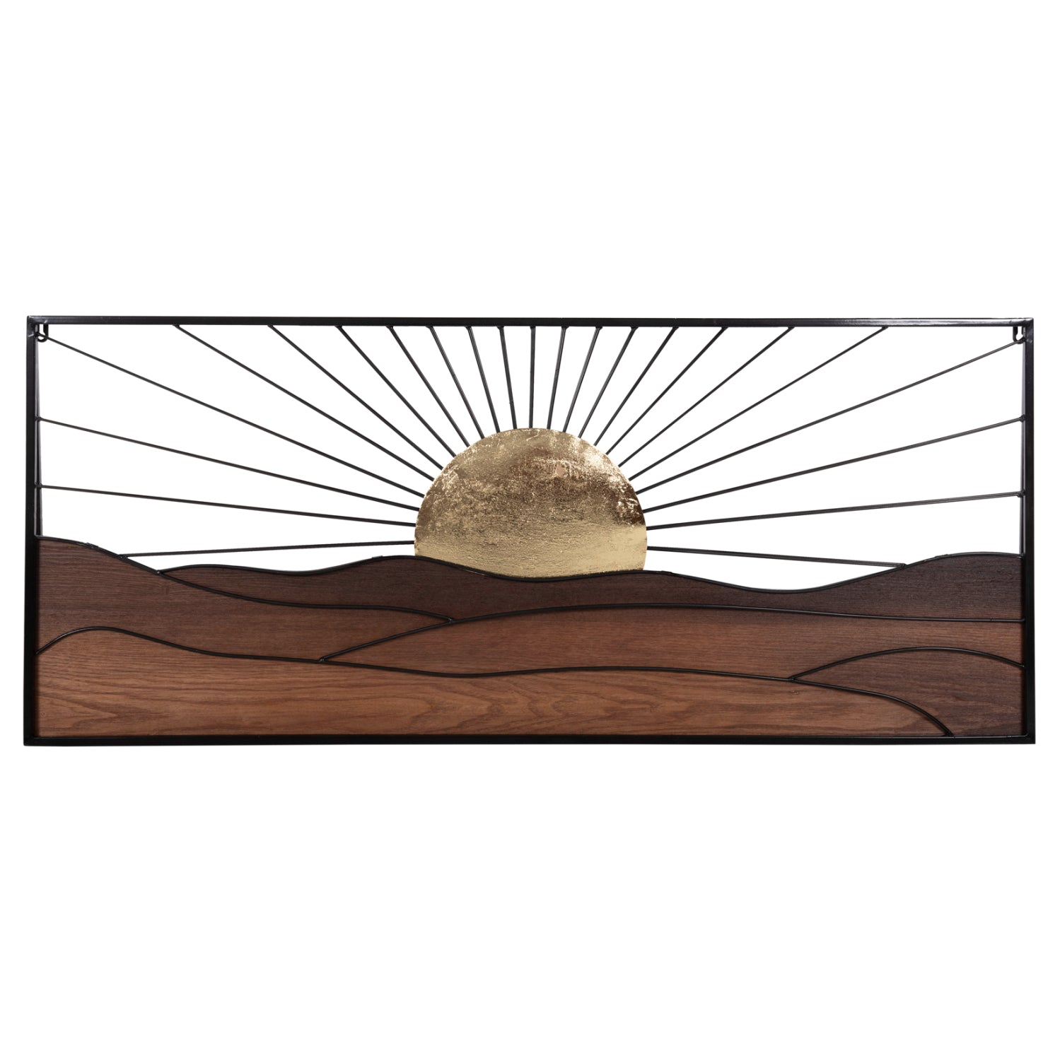 Декорация за стена Слънце цвят натурал  117x3x50