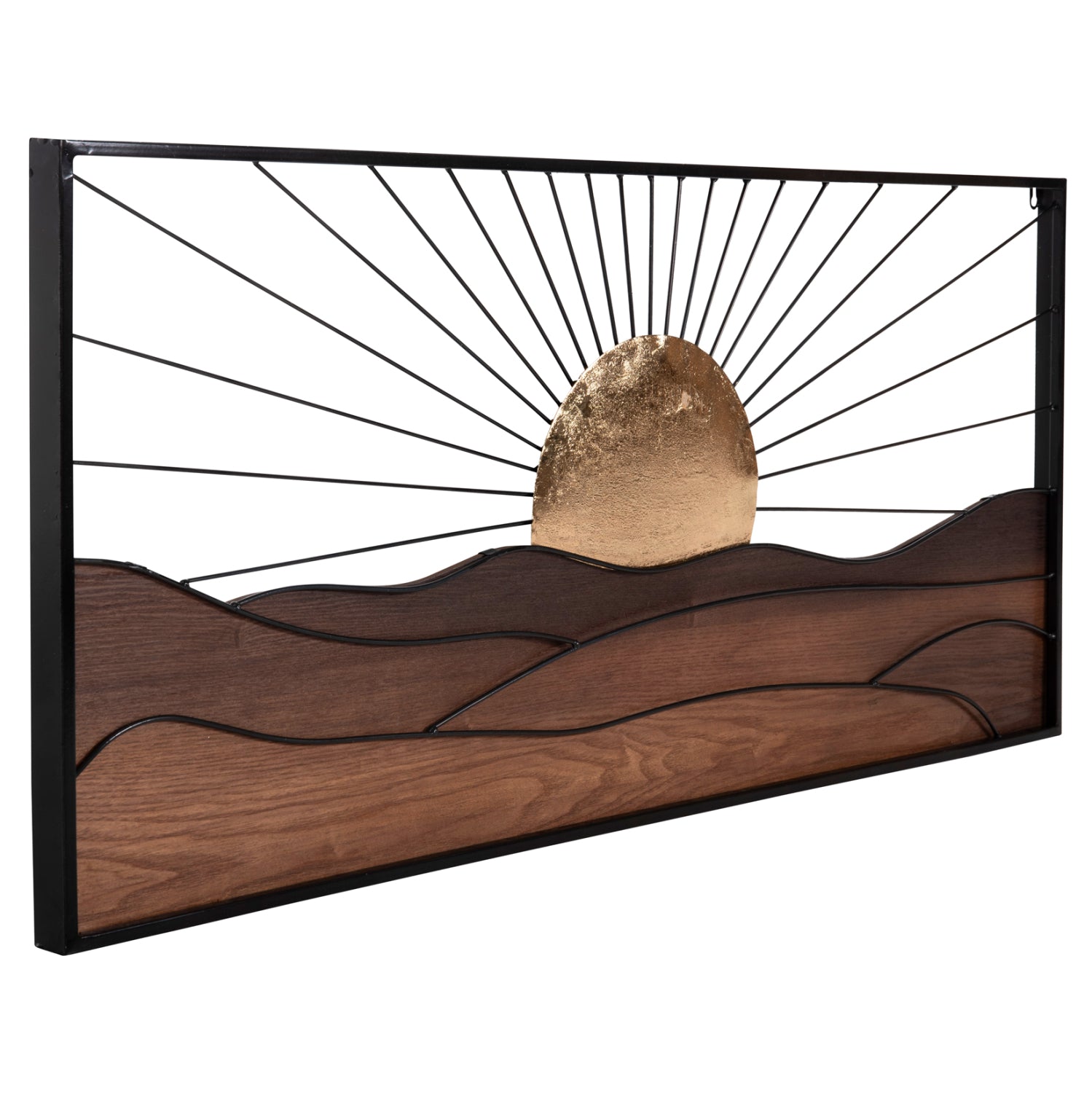 Декорация за стена Слънце цвят натурал  117x3x50