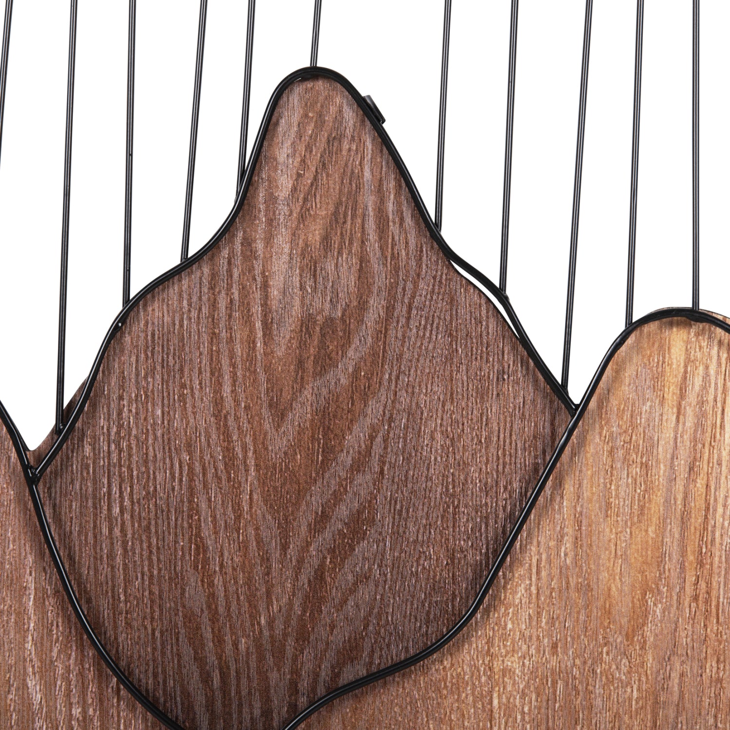 Декорация за стена цвят натурал дърво-черен  метал 60x3.5x93см.