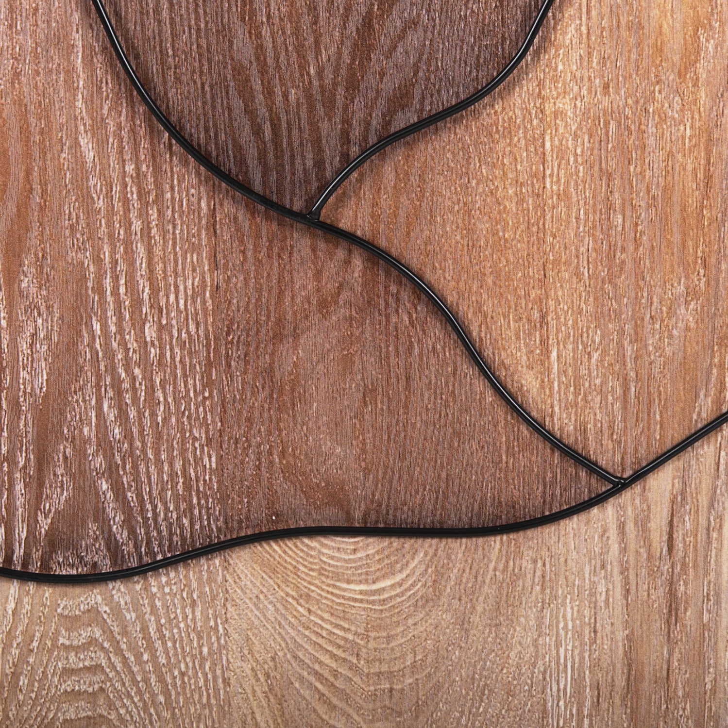 Декорация за стена цвят натурал дърво-черен  метал 60x3.5x93см.